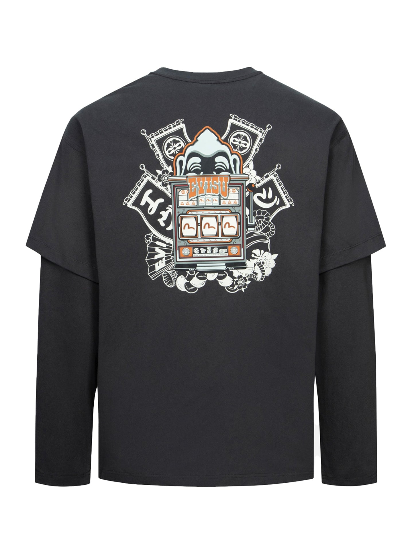 Godhead Slot Machine Print Loose Fit Long-Sleeve T-Shirt