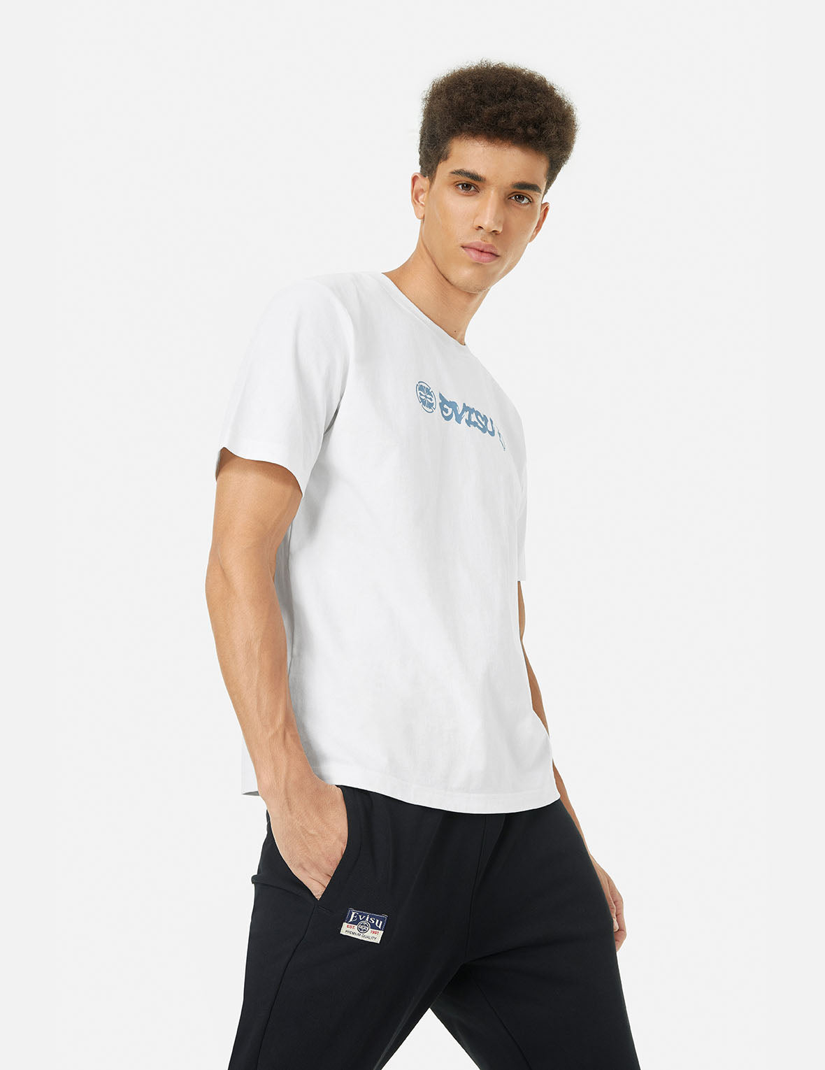 忍者達摩與商標印花常規版型T恤