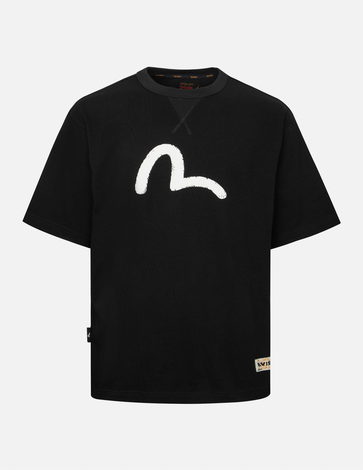 Seagull and Vintage Image Print Relax Fit T-Shirt