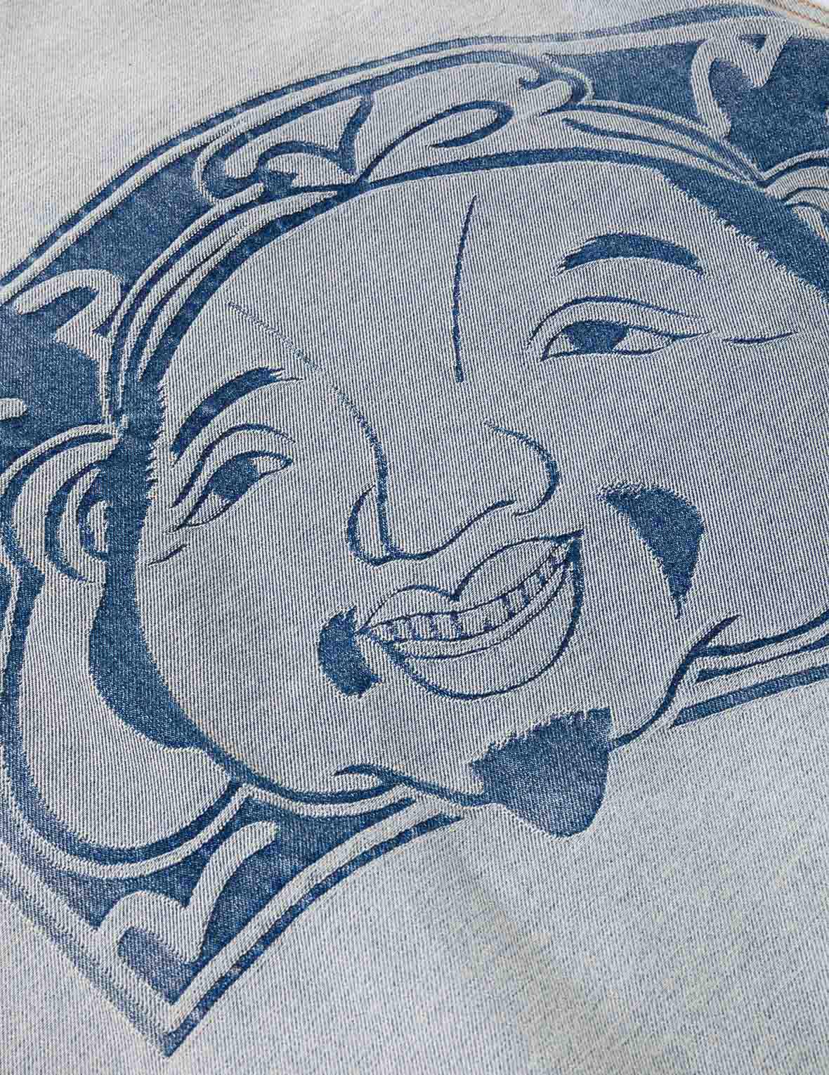 佛頭提花寬版休閒牛仔外套