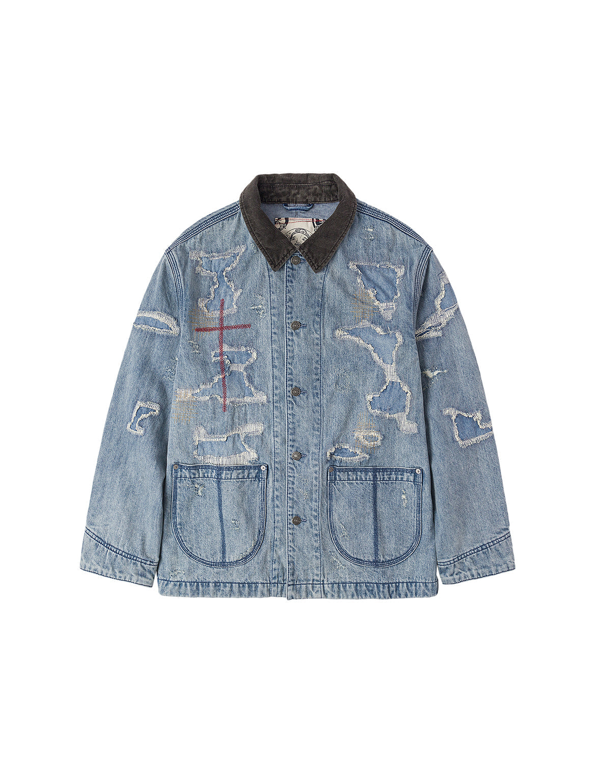 解構復古工裝時尚版型牛仔外套