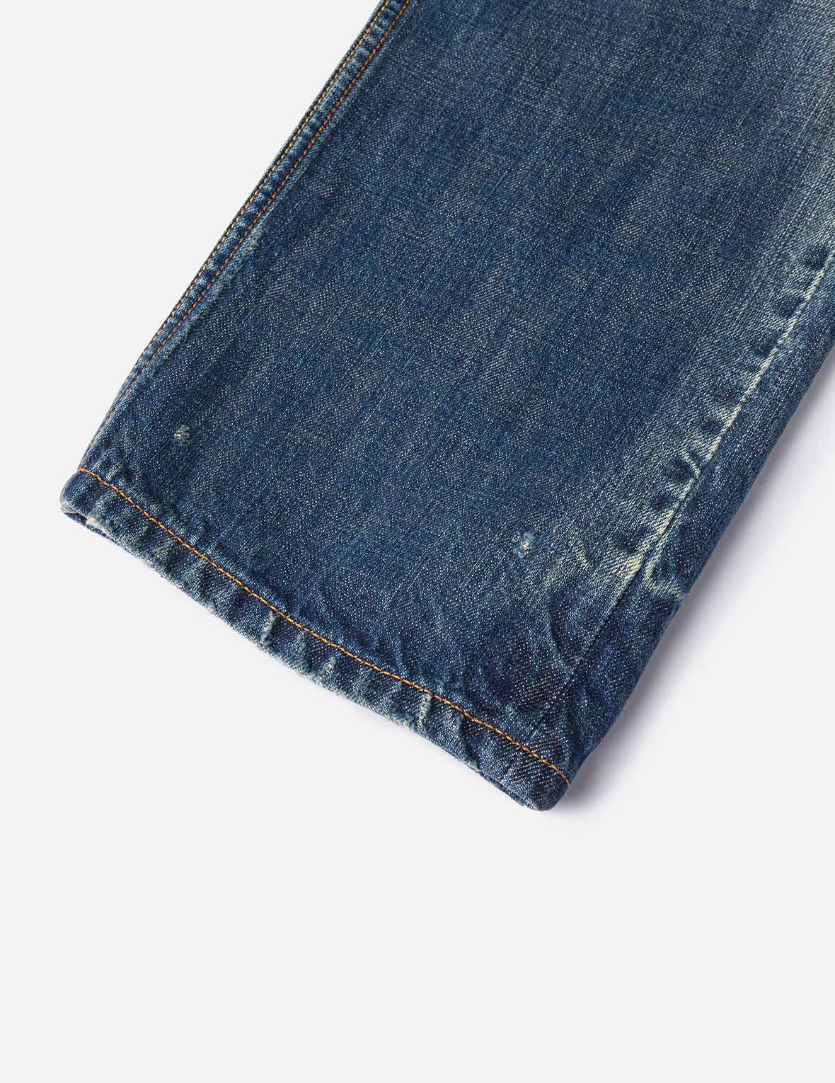 7 口袋設計海鷗刺繡洗水常規牛仔褲 #2000