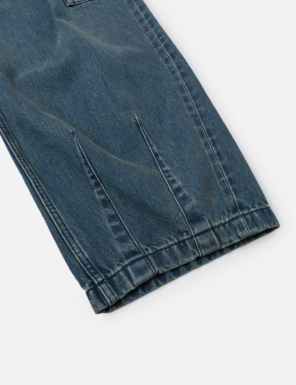 刺繡海鷗燈籠工人牛仔褲