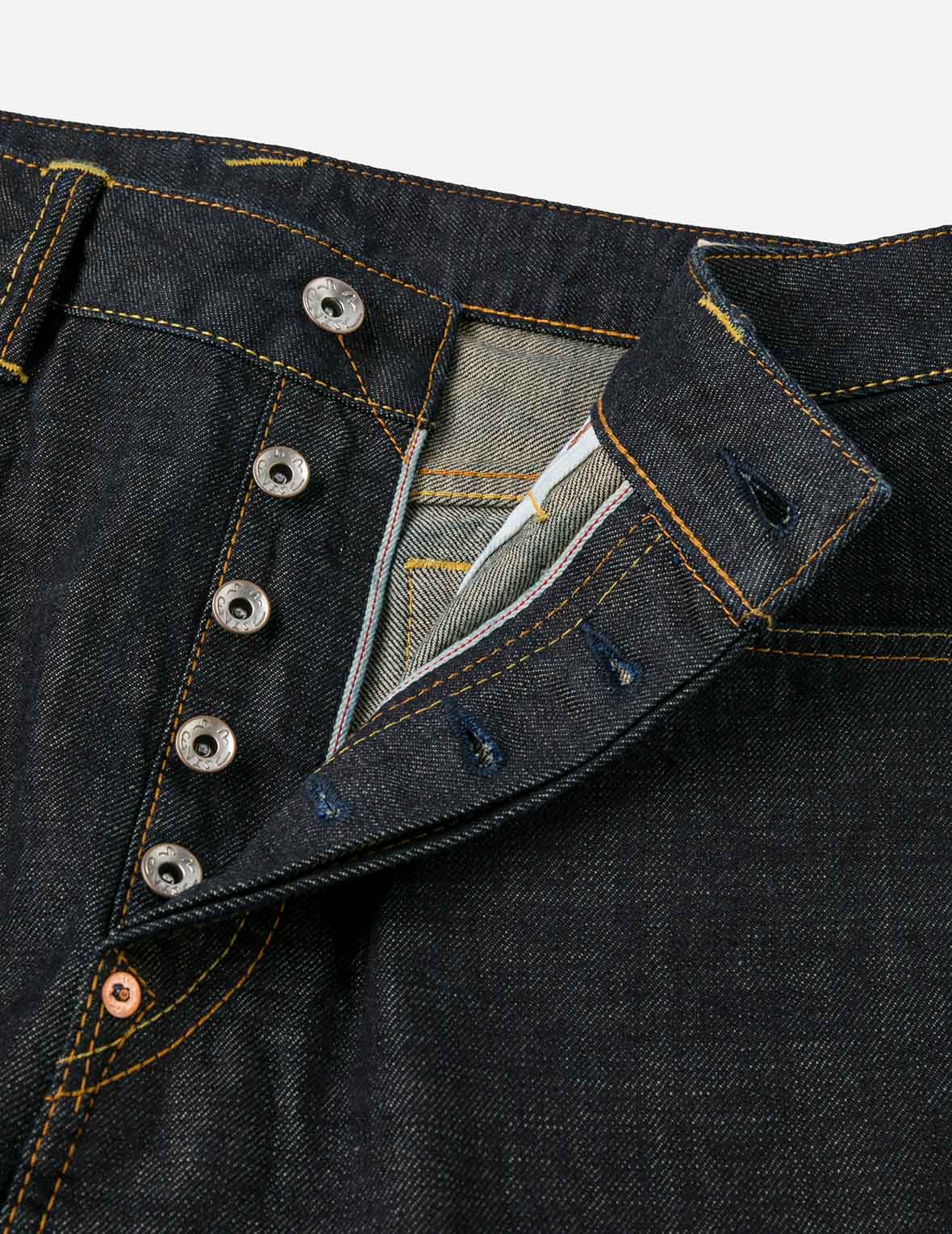 Seagull and Japanese Temple Embroidery Regular Fit Jeans #2000