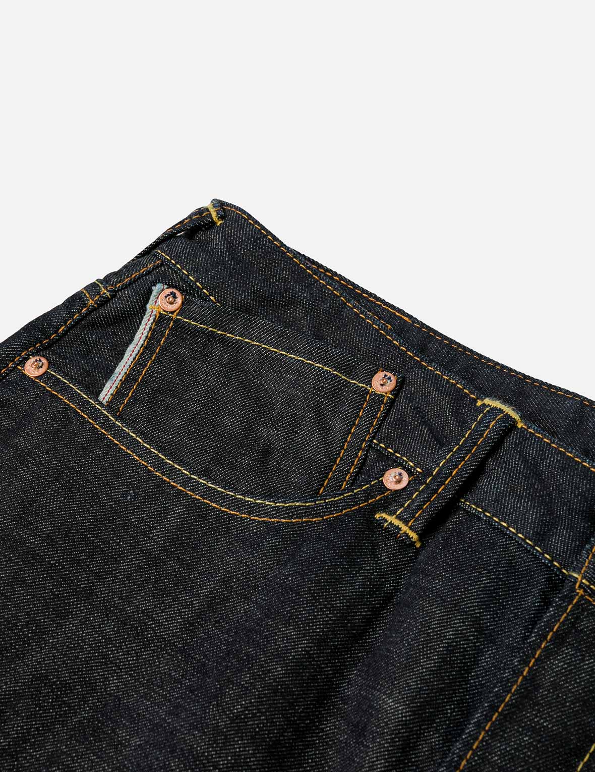 Seagull and Japanese Temple Embroidery Regular Fit Jeans #2000