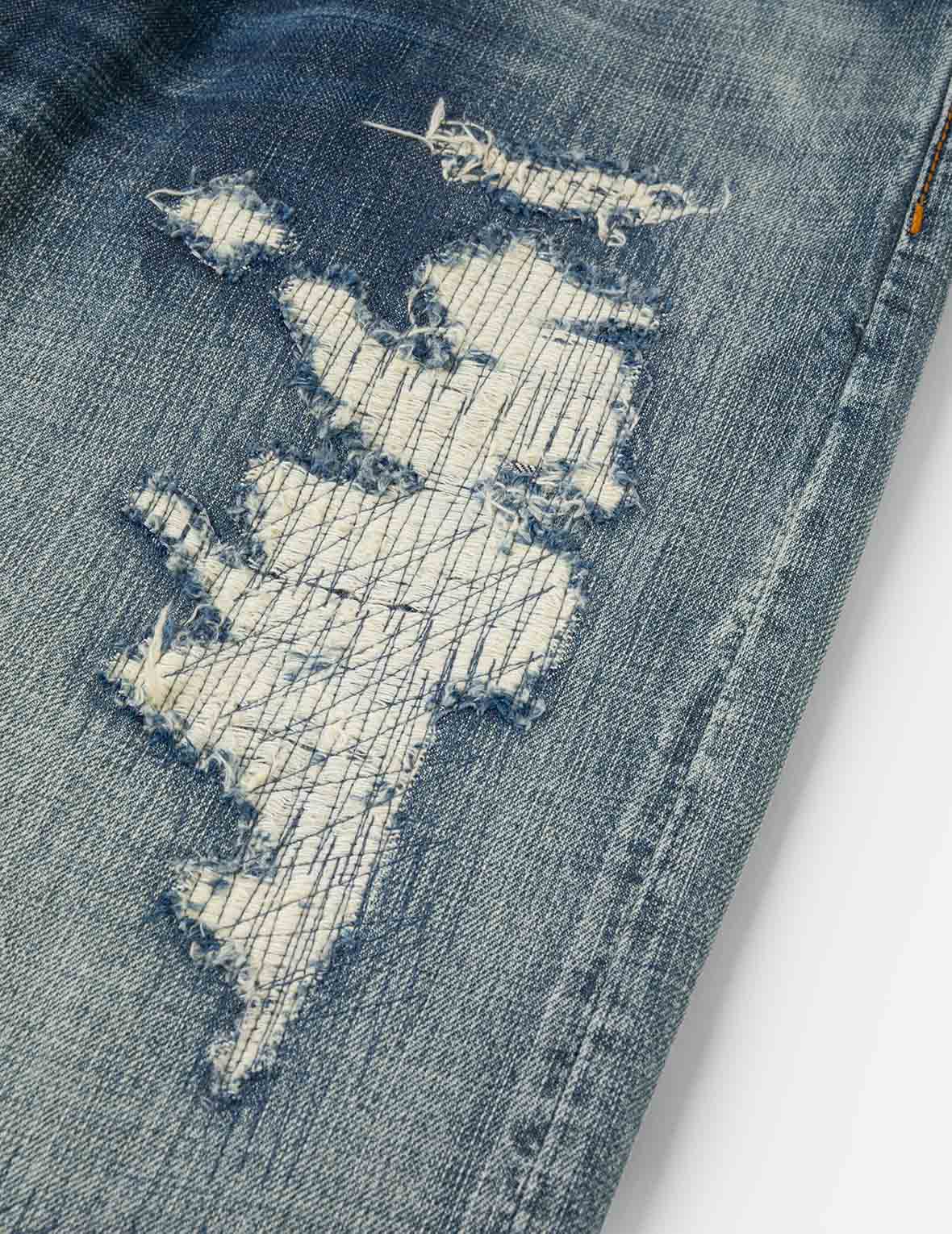 破損大M休閒水洗牛仔褲 #2030