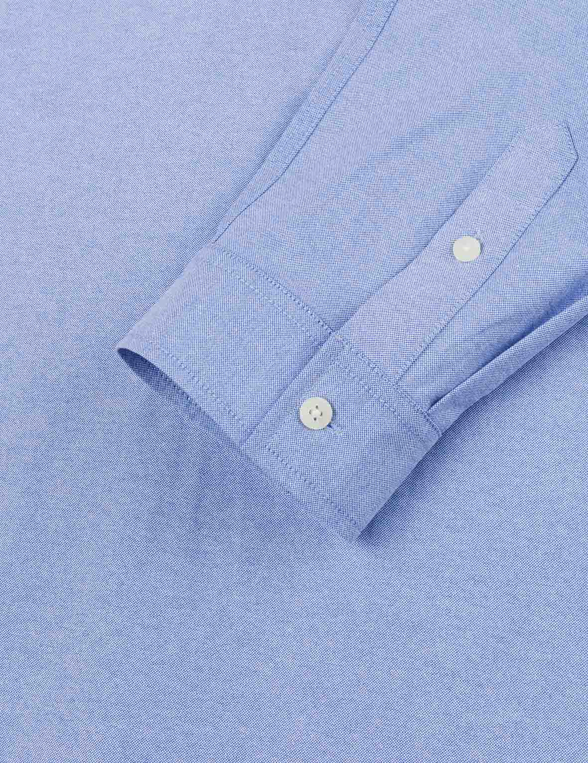 商標刺繡與海鷗印花寬版休閒長袖襯衣