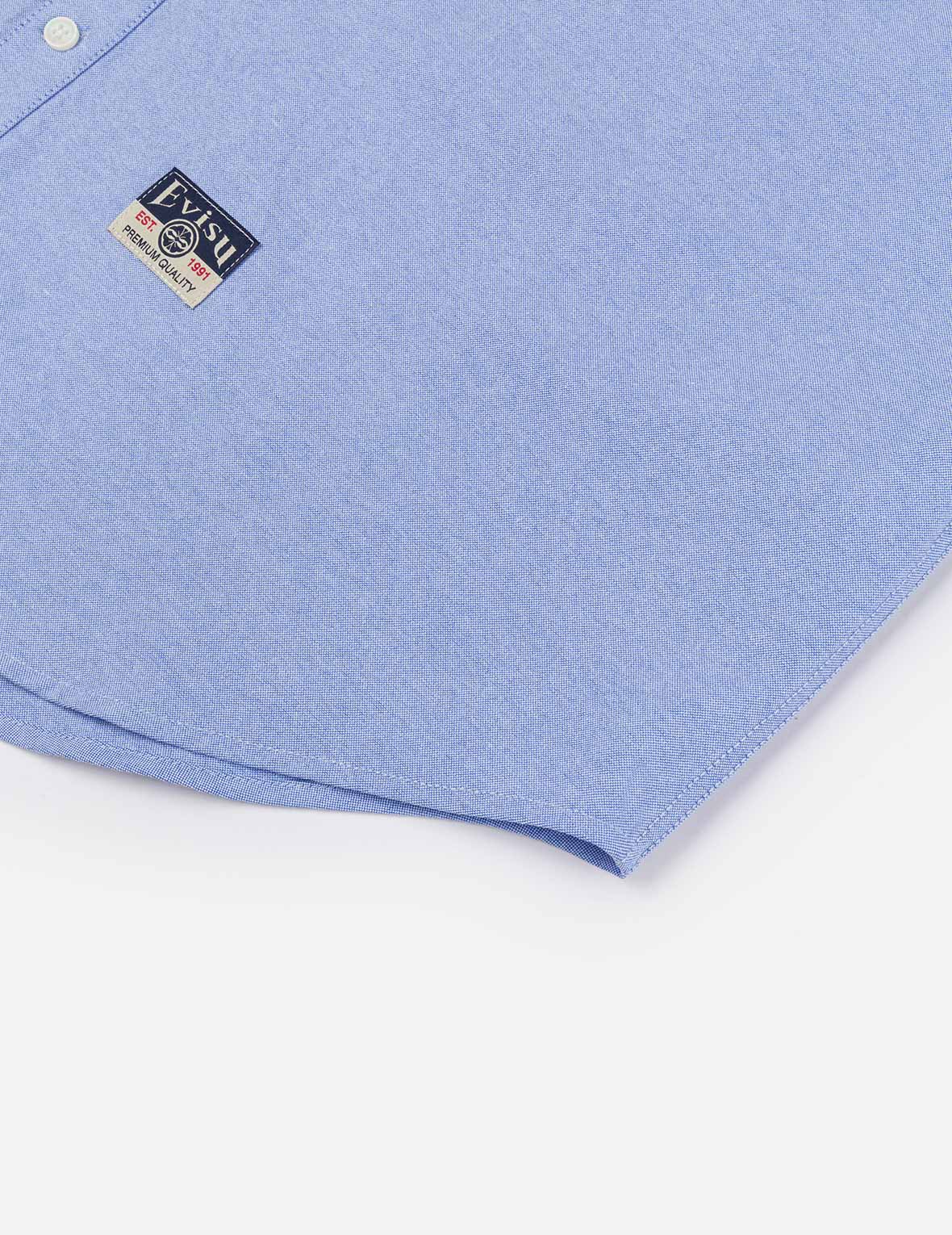 商標刺繡與海鷗印花寬版休閒長袖襯衣