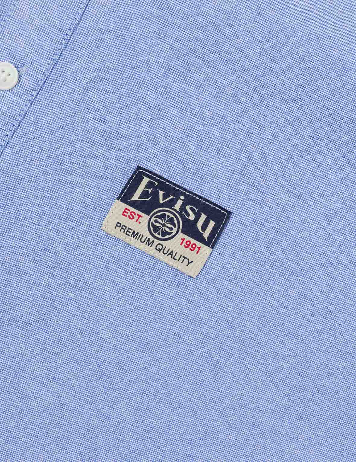 商標刺繡與海鷗印花寬版休閒長袖襯衣