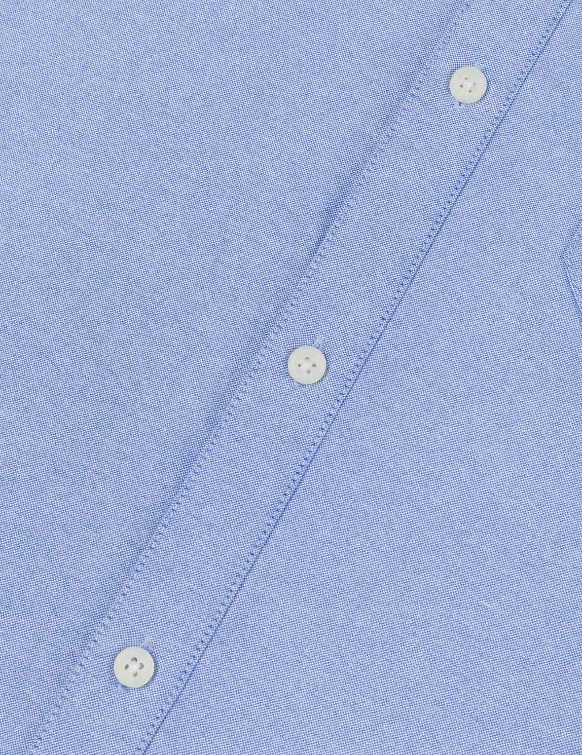 商標刺繡與海鷗印花寬版休閒長袖襯衣