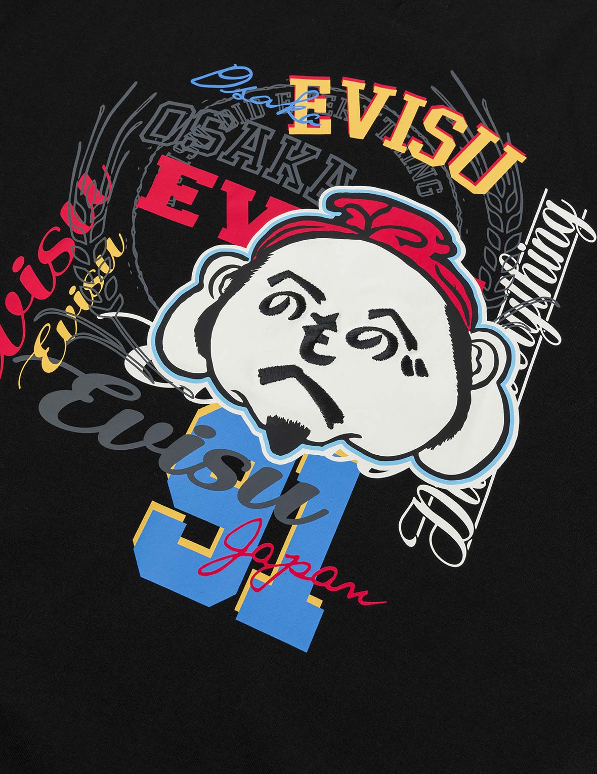 文字繪佛頭刺繡寬版休閒T恤