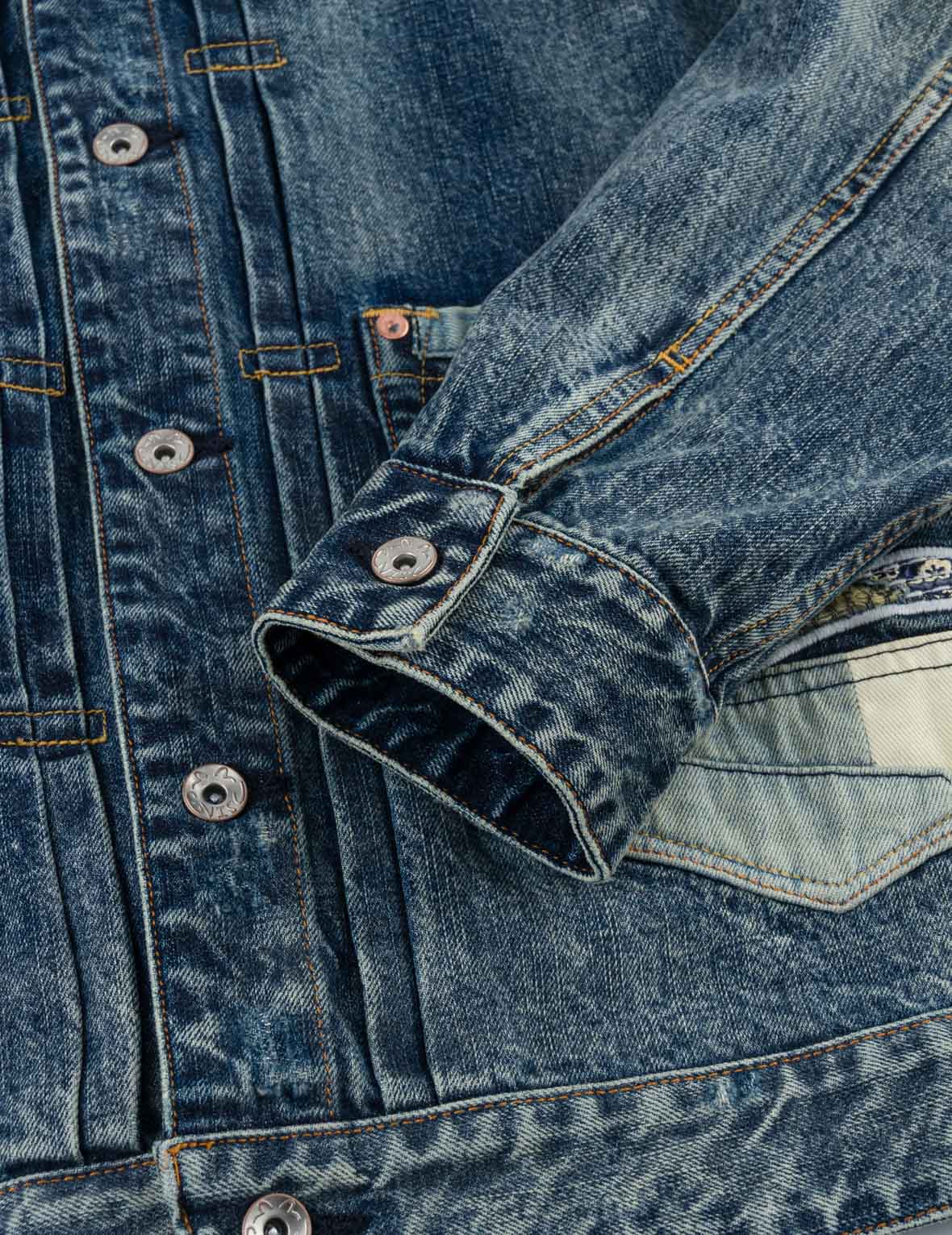 Boro Seagull Patch Pocket Denim Jacket