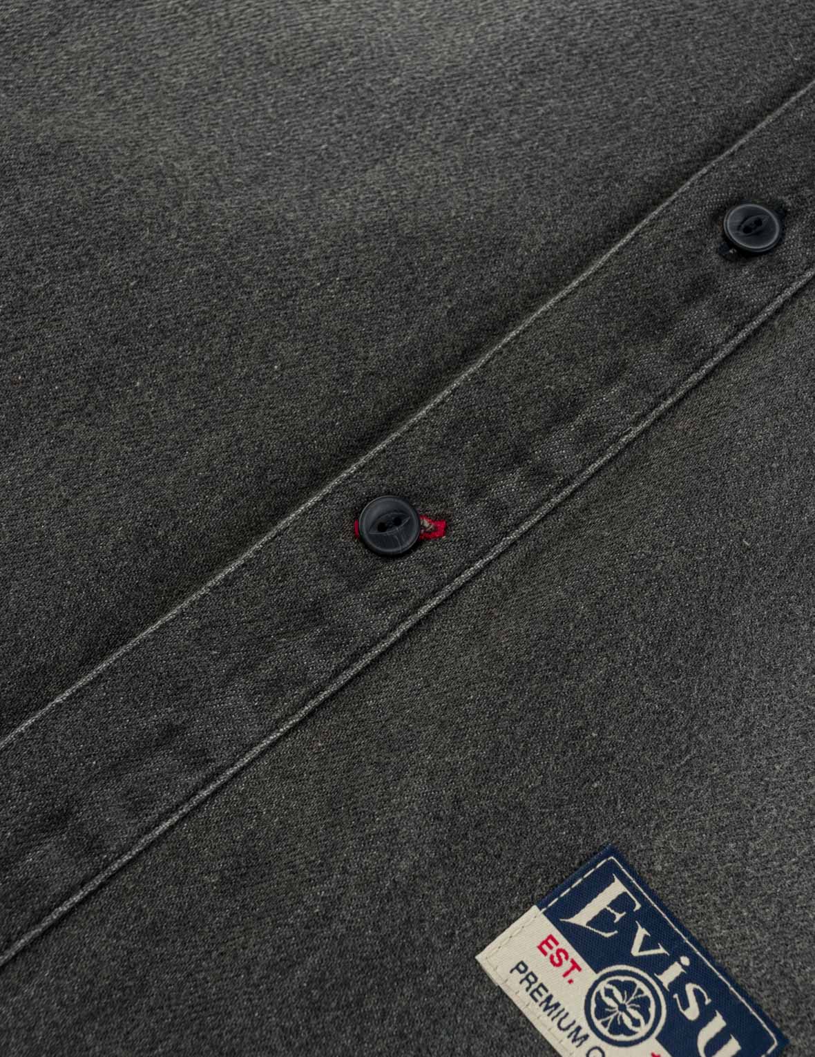 Fabric Blocking Denim Shirt