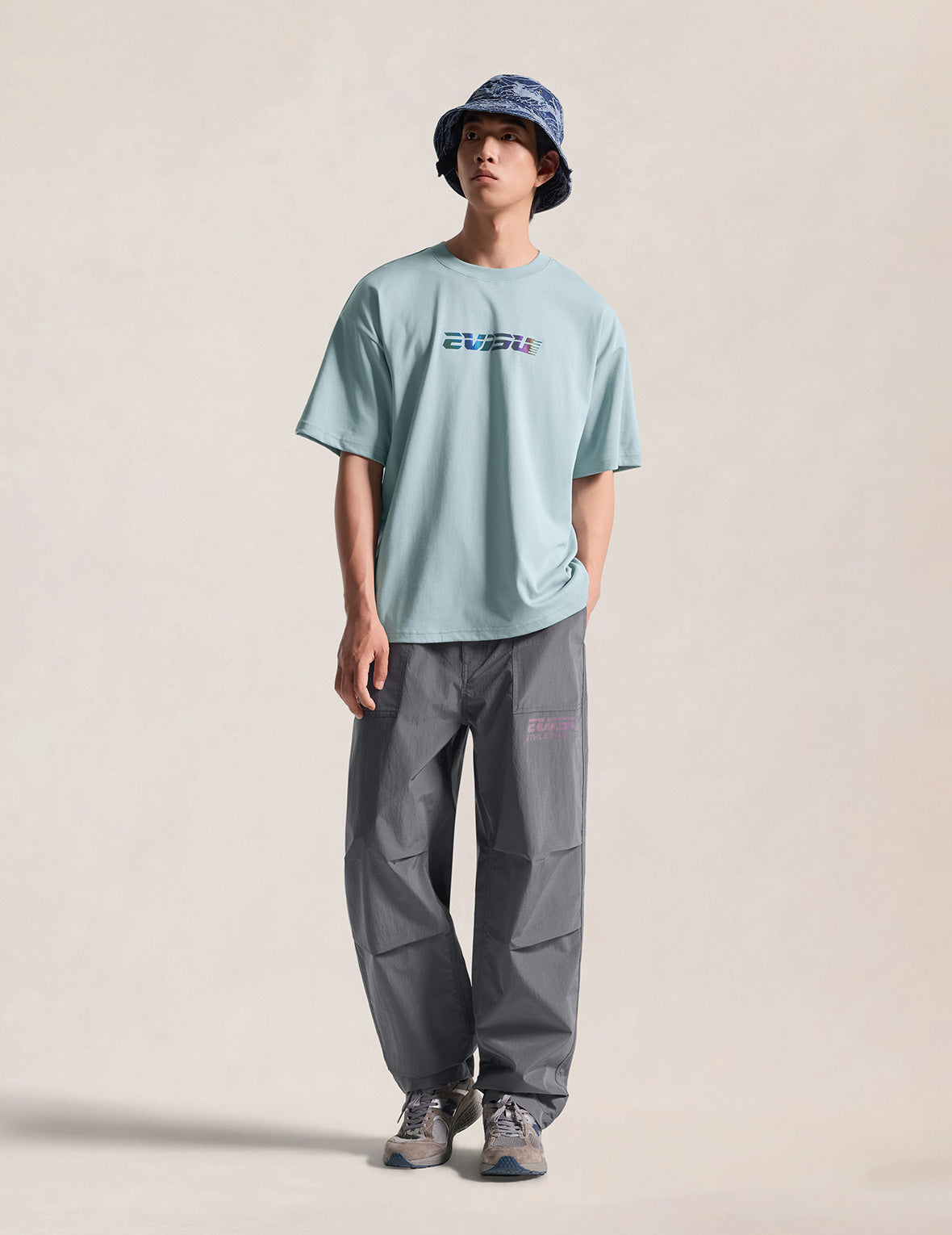 Iridescent Seagull Printed Sport T-Shirt