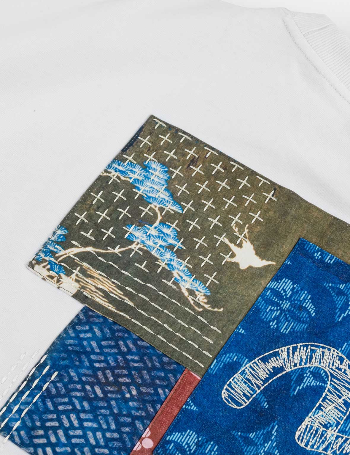 Multi-Pocket Sashiko Tee