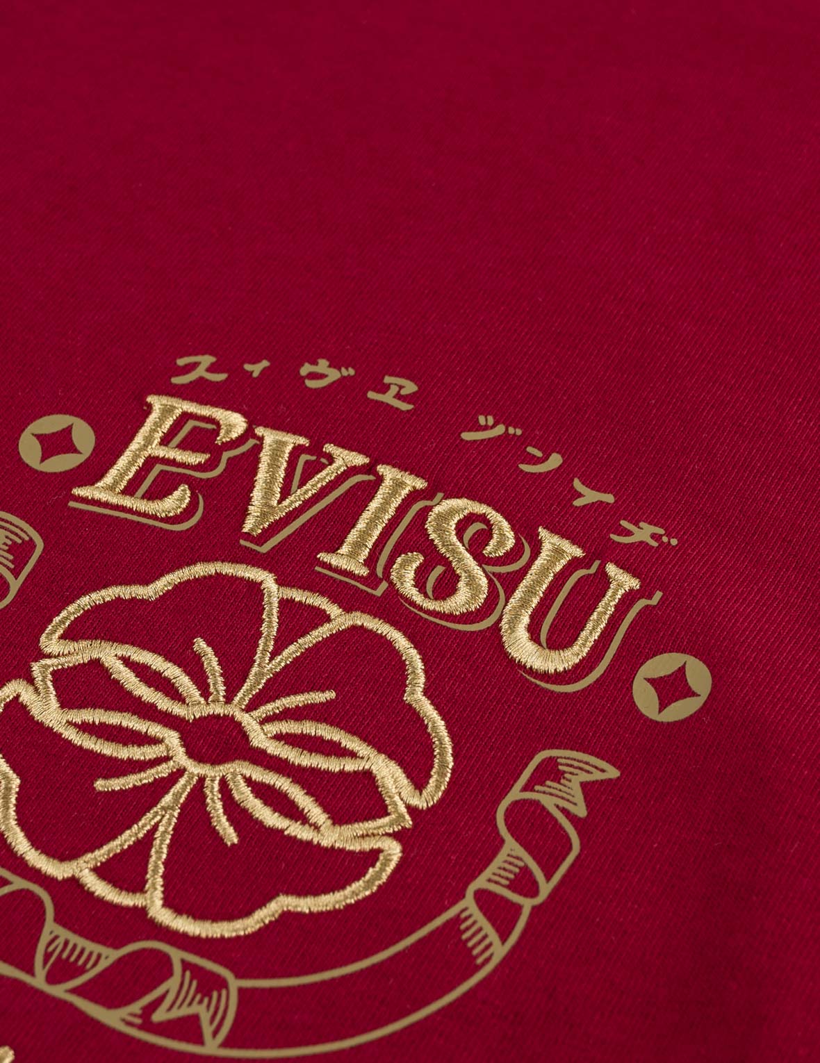 Gold Print Kamon Wave Applique Tee