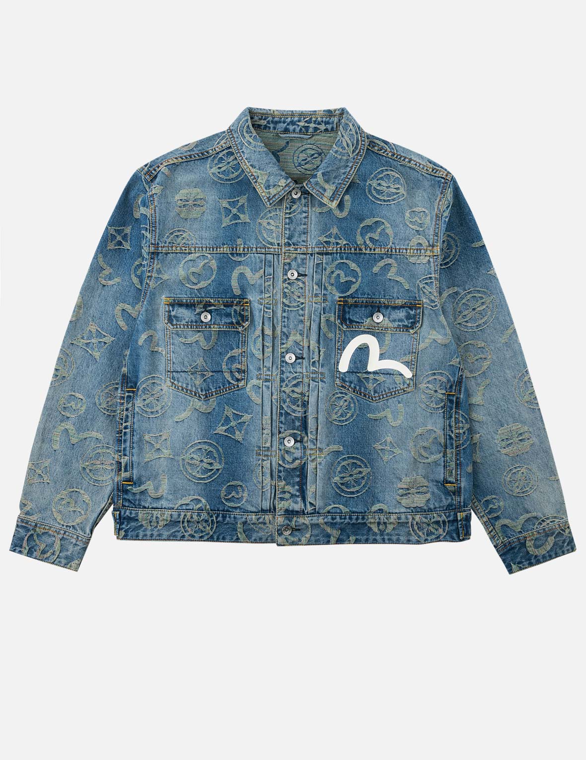 彩虹復古牛仔外套
