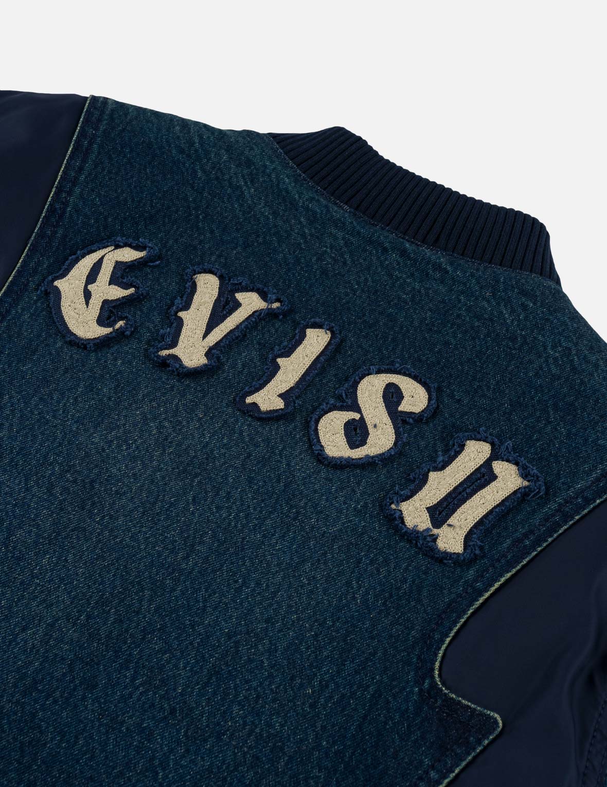 Deconstructed Quilted Mixed Fabric Bomber Jacket