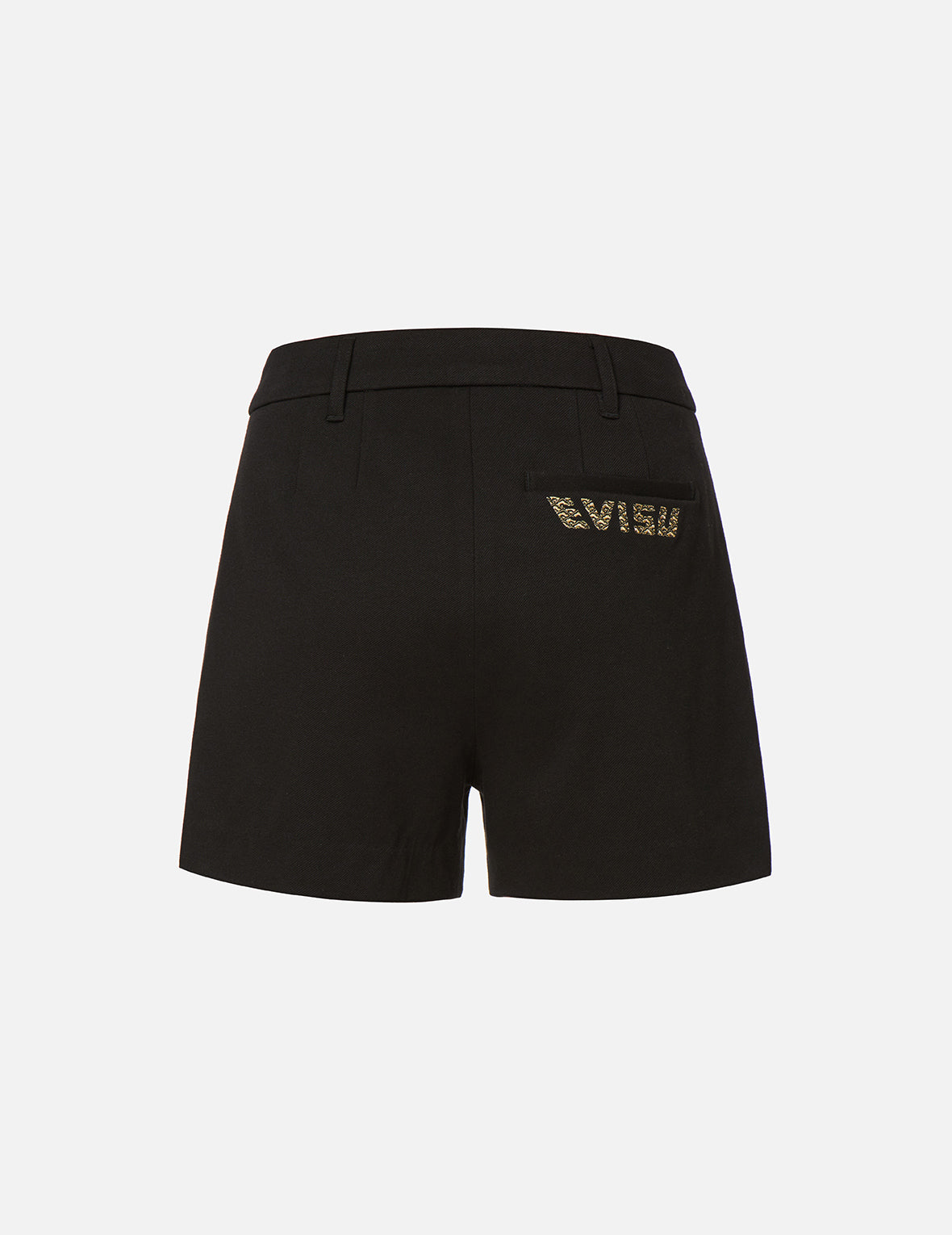 Seagull Embroidered Wool Shorts