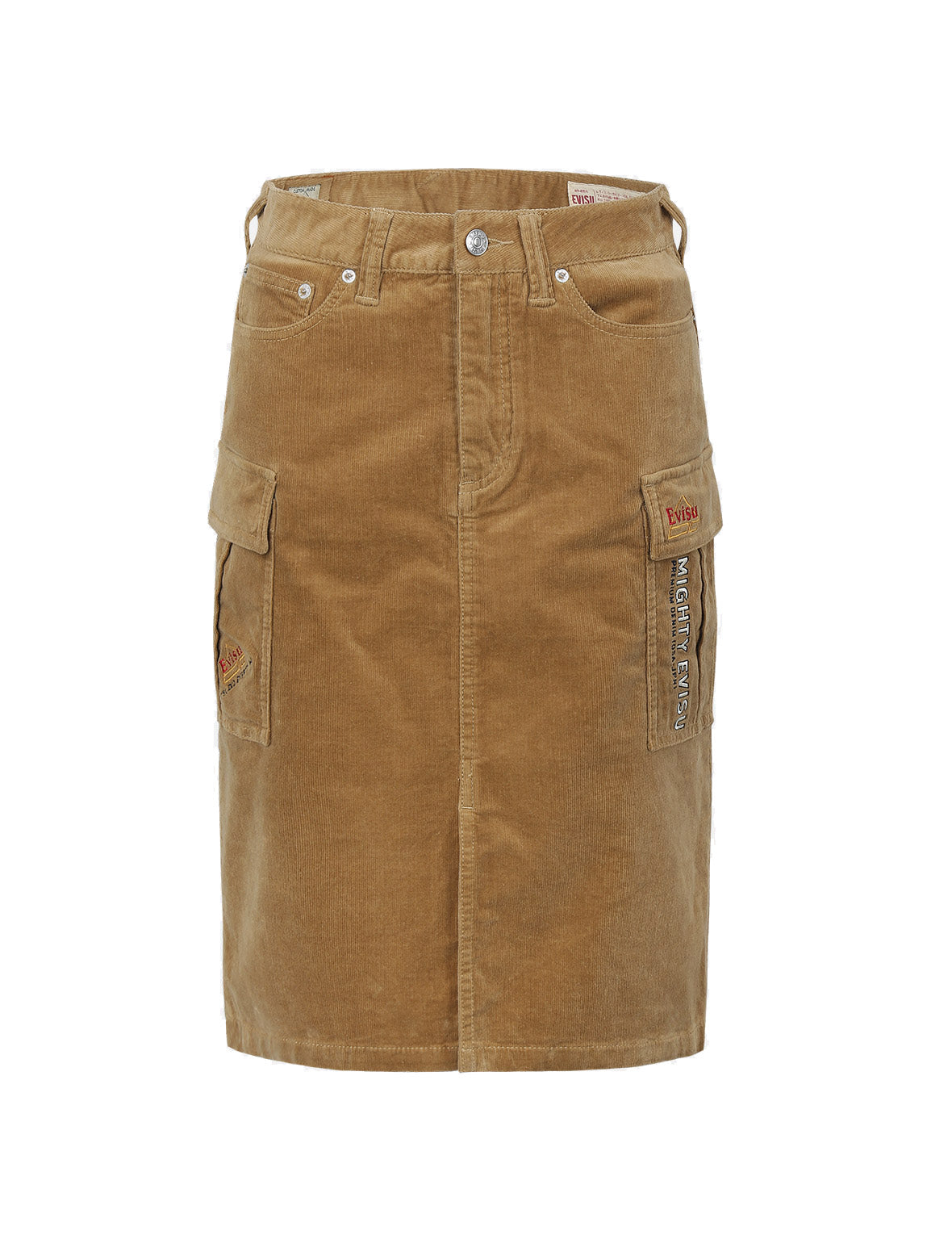 Logo Embroidery Corduroy Skirt