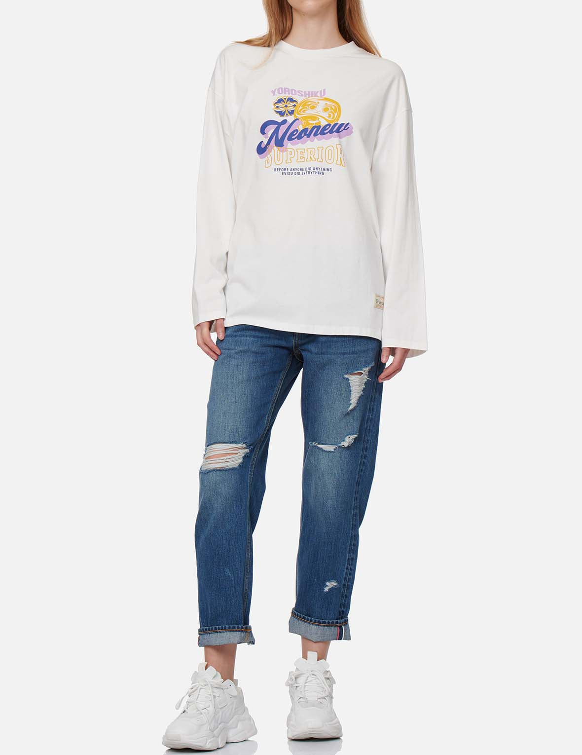 達磨與標誌印花T恤