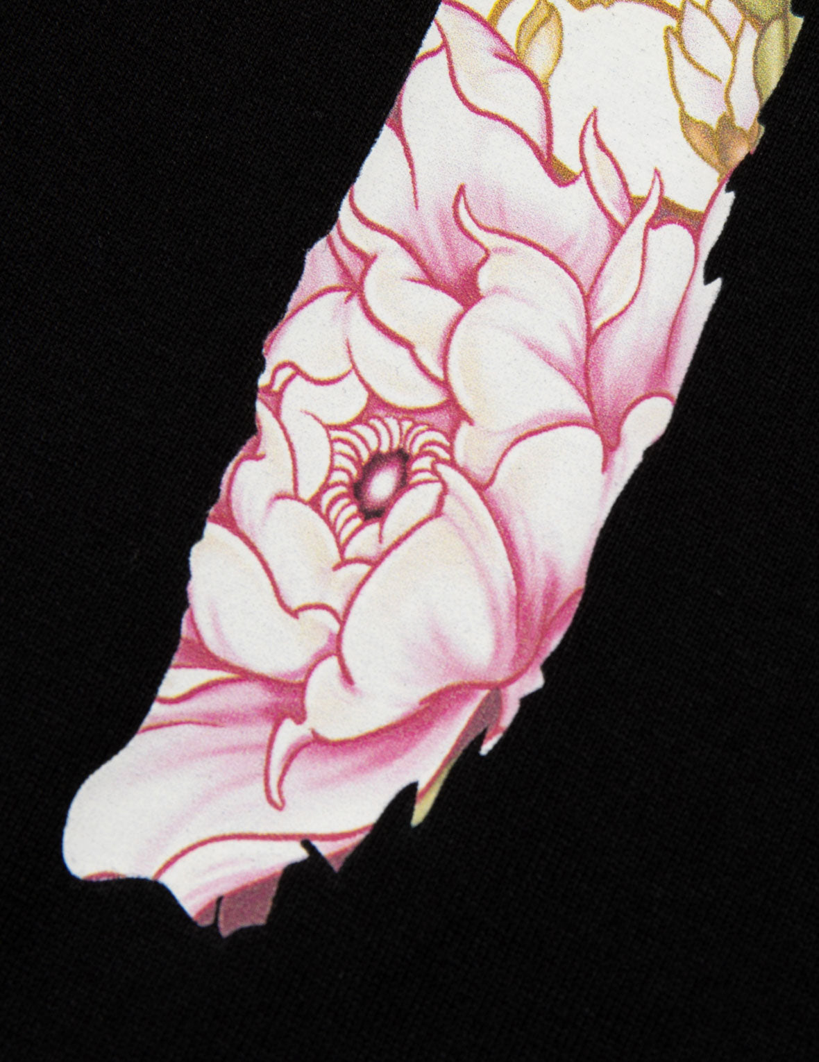 Goldfish and Floral Flow Brushstroke Daicock Print Boyfriend T-shirt