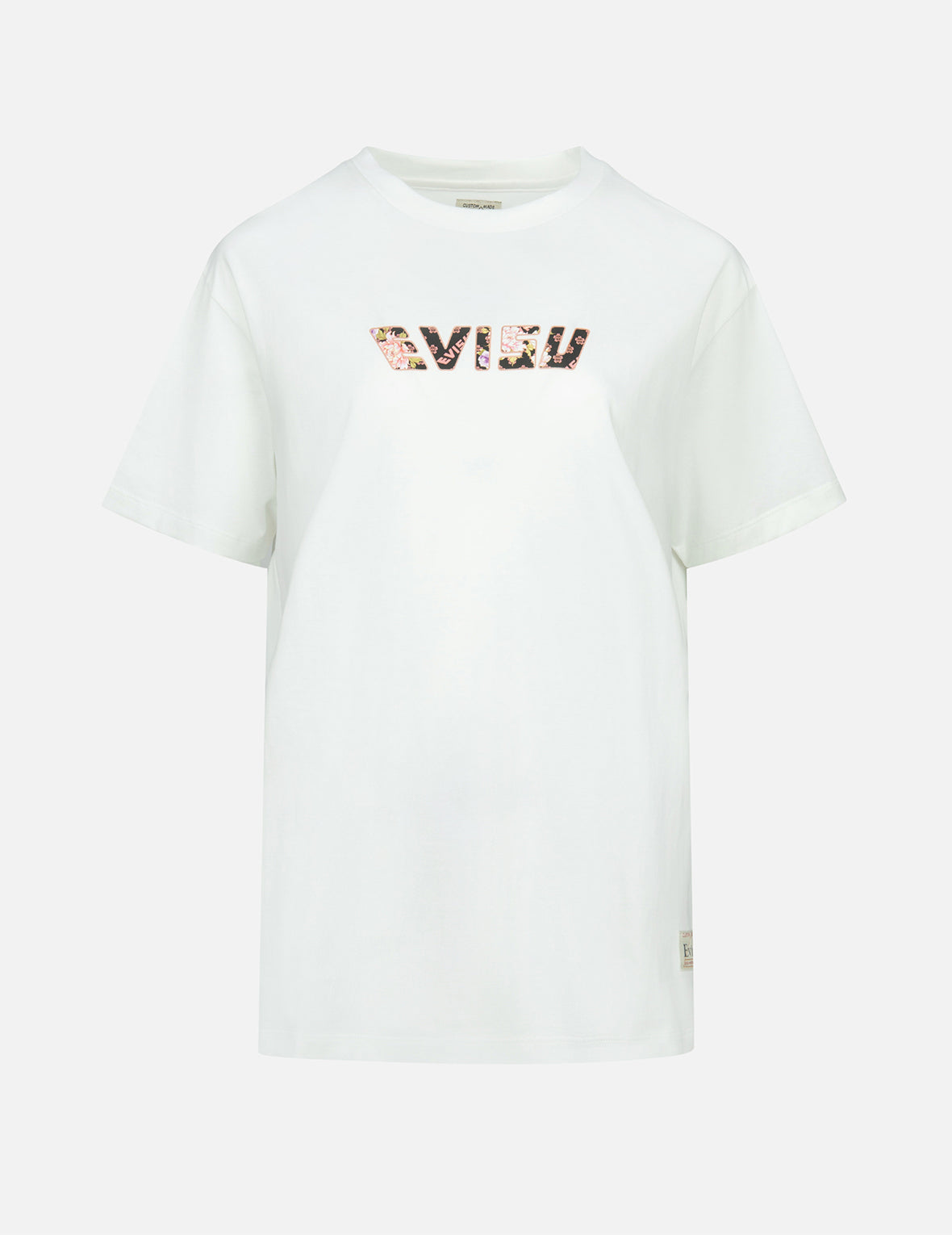 Goldfish and Floral Flow Brushstroke Daicock Print Boyfriend T-shirt