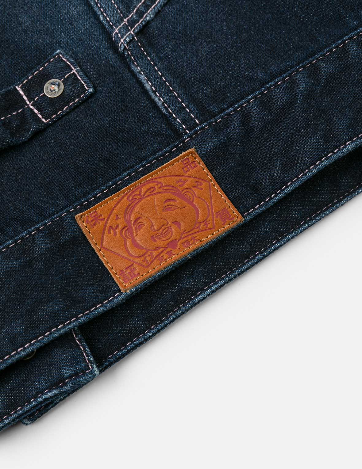 Seagull Appliqué Embroidery Loose Fit Washed Denim Jacket