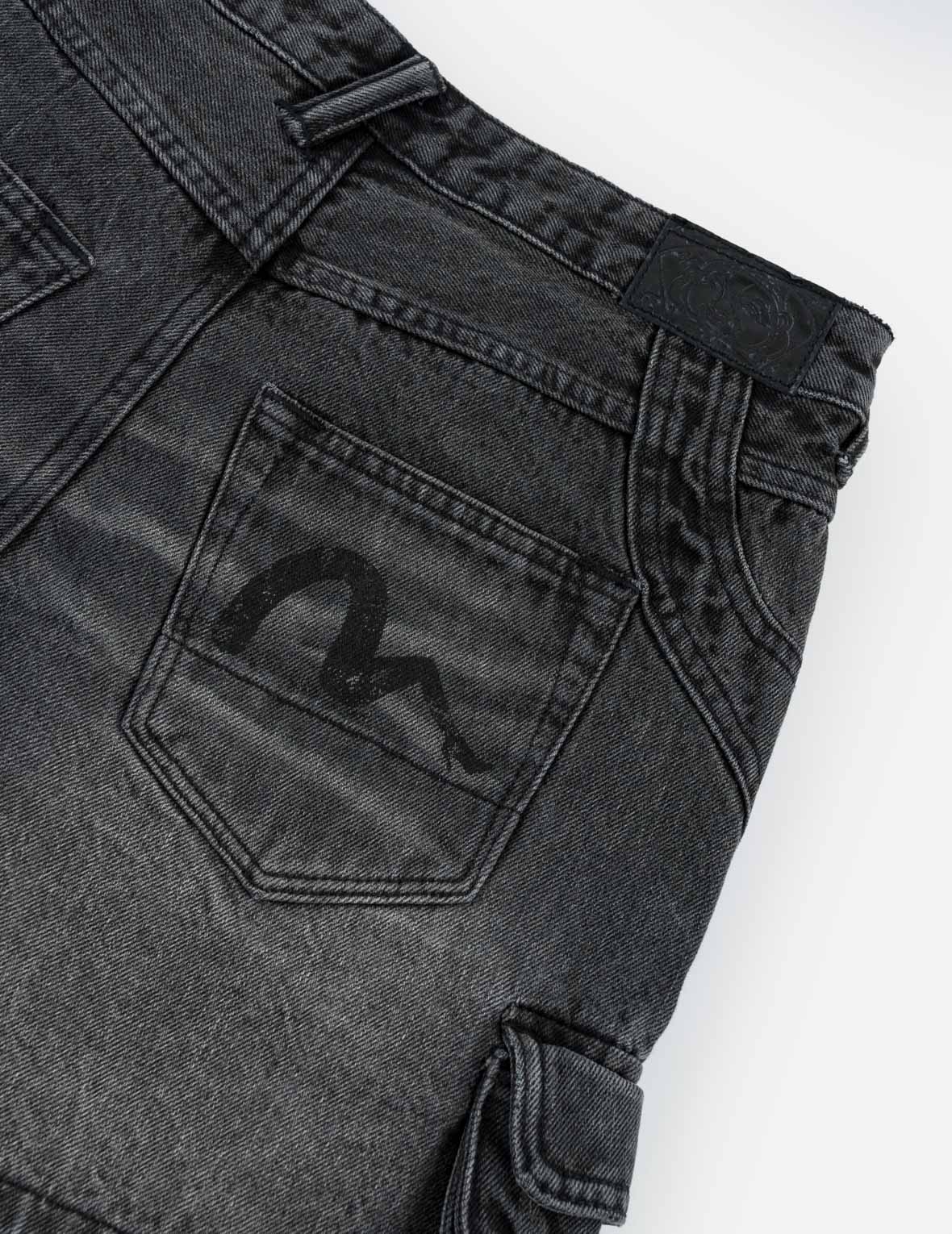 Cargo Pocket Denim Shorts