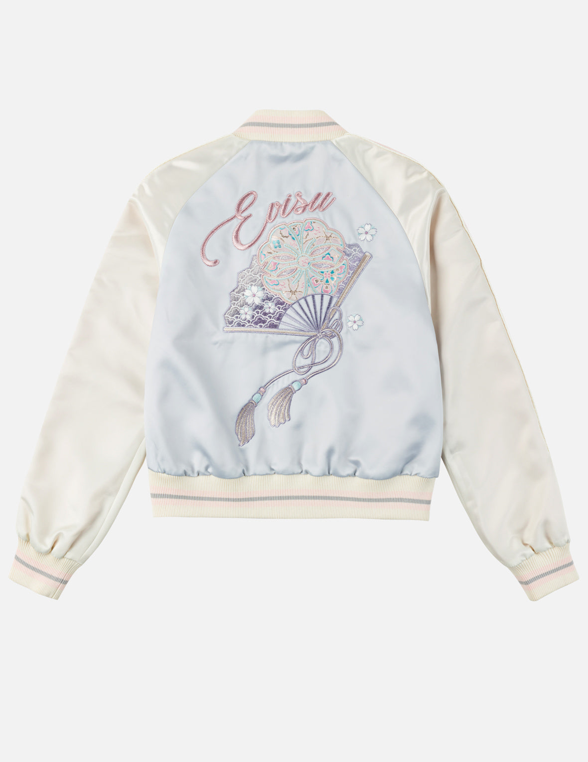 Japanese Sensu Kamon Embroidered Souvenir Jacket