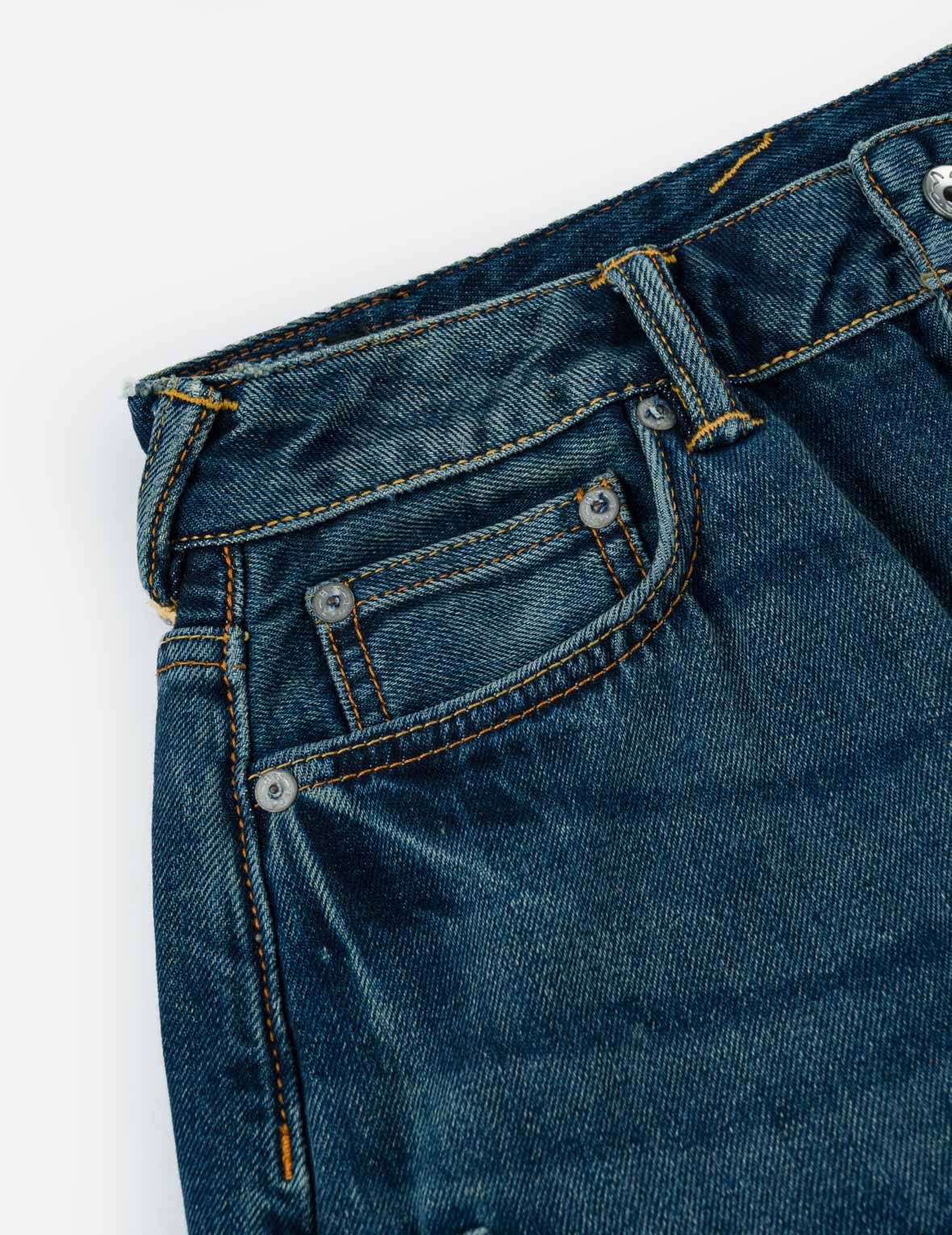 Seagull Print Multi-Pocket Denim Skirt