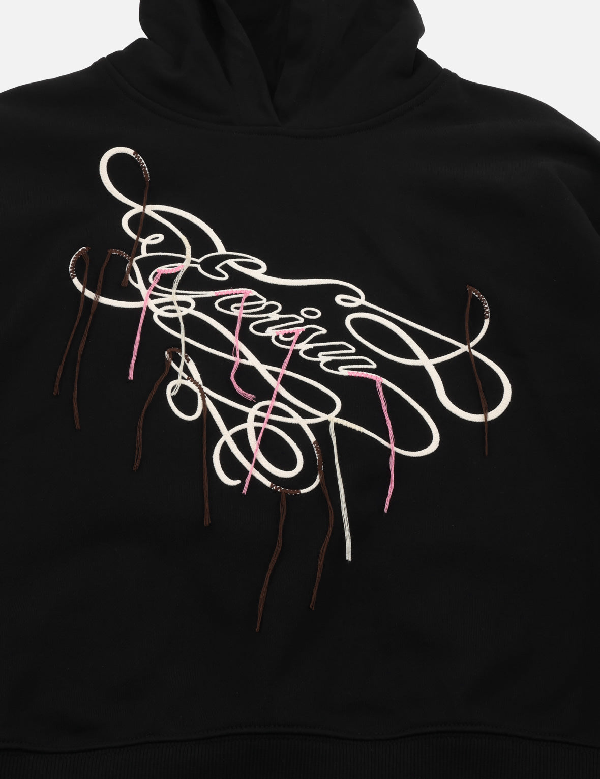 EVISU Stitch Embroidered Cropped Hoodie