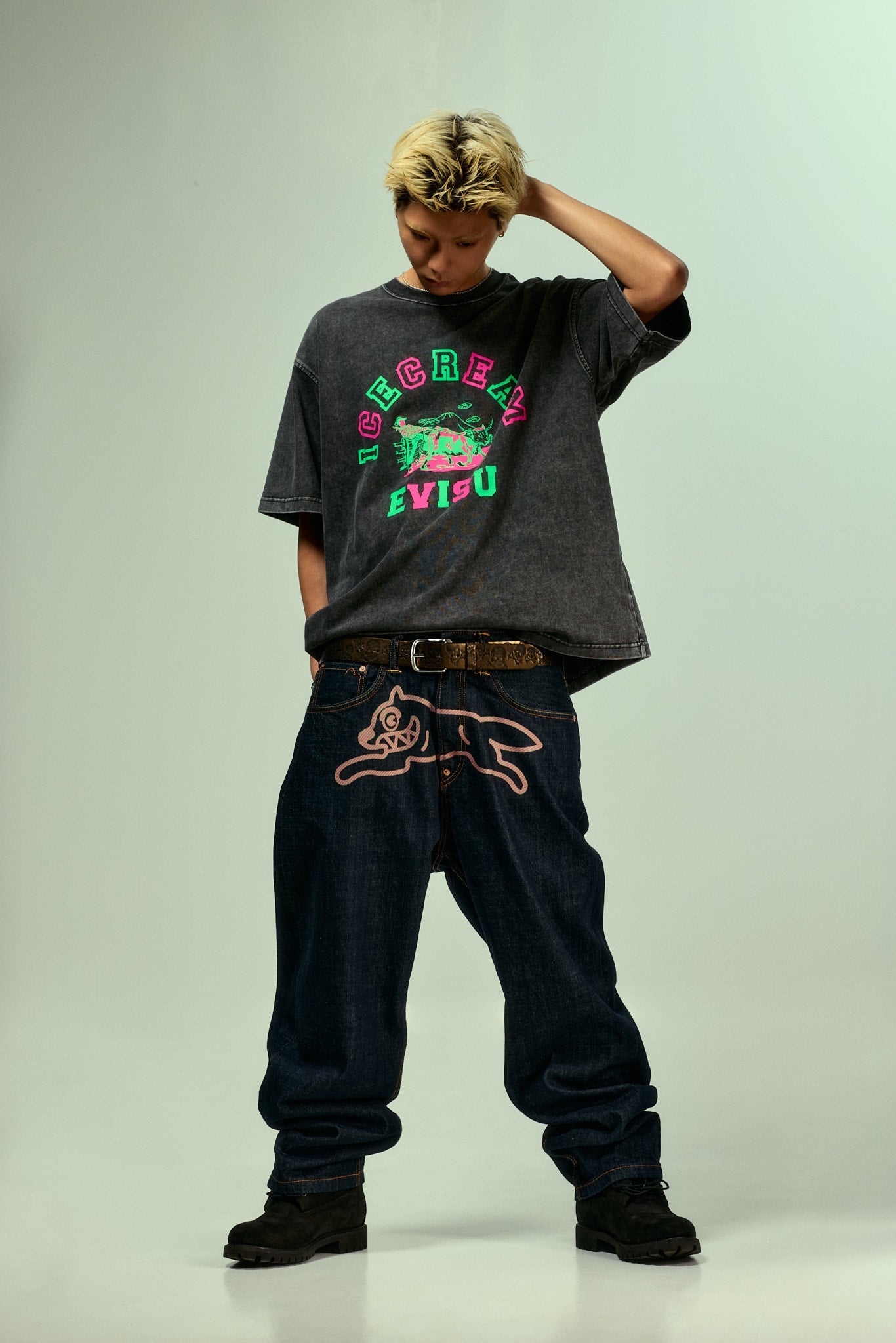 EVISU X ICECREAM 商標T恤