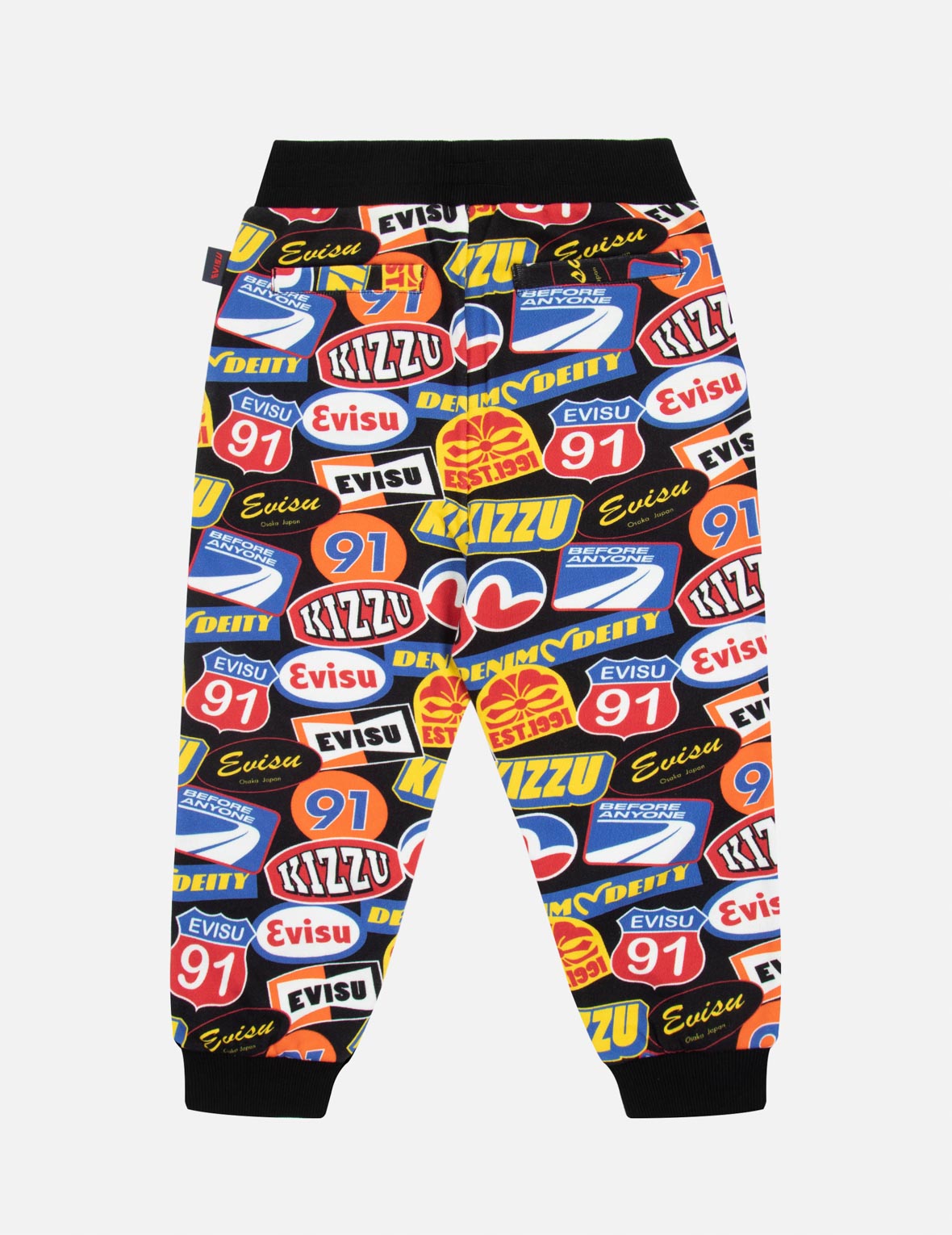 Allover Racing Badge Print Regular Fit Sweatpants