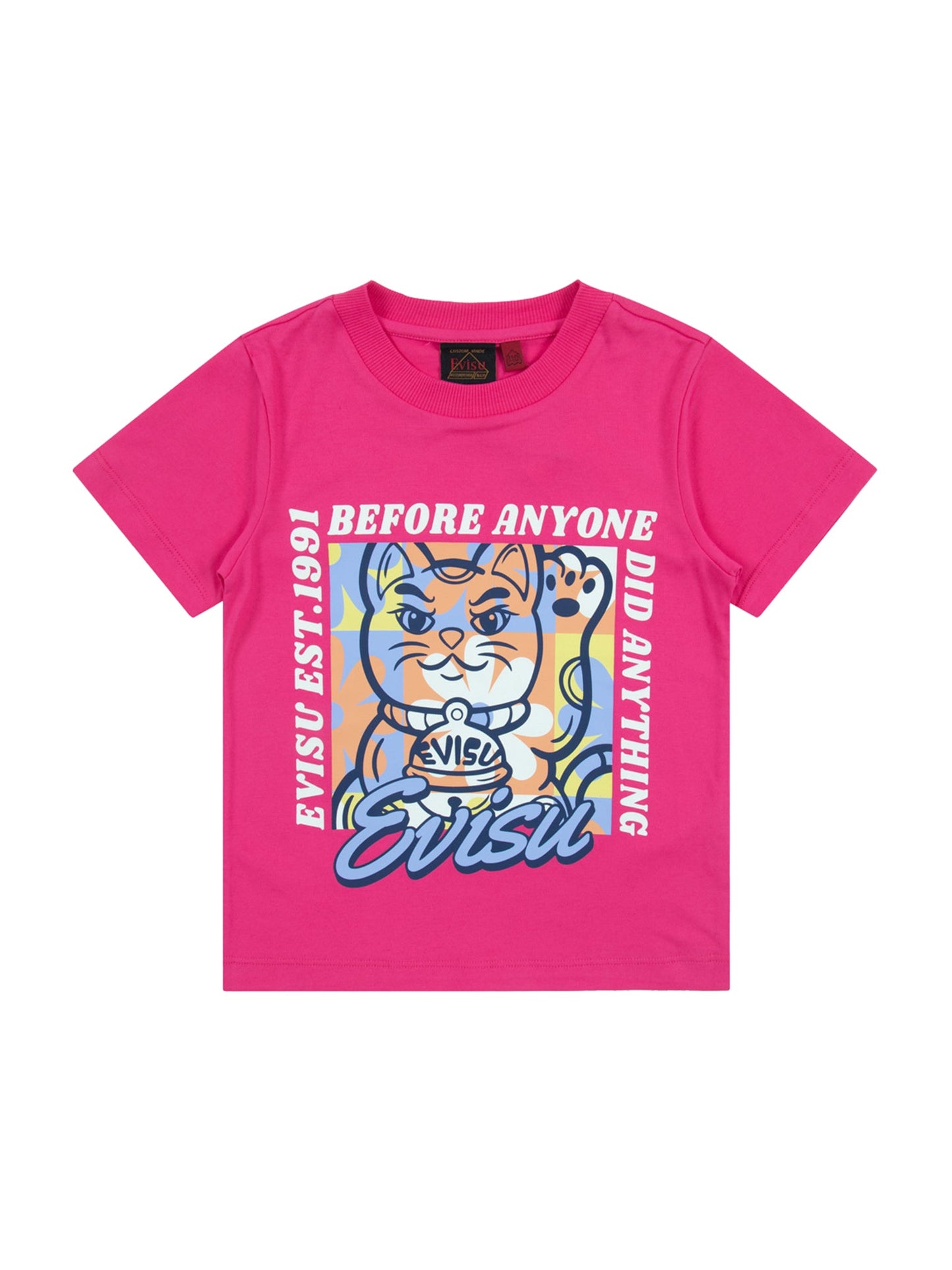 Fortune Cat Print Regular Fit T-shirt