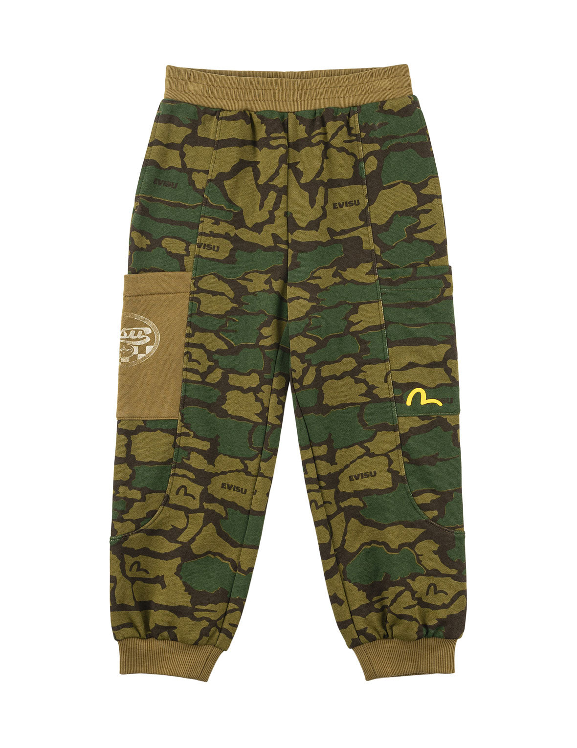 EVISU Logo Camouflage Sweatpants