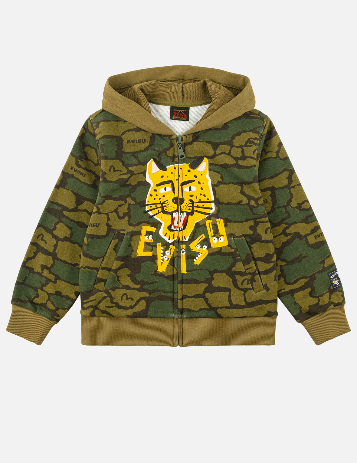 Leopard Head Camouflage Zip-Up Hoodie