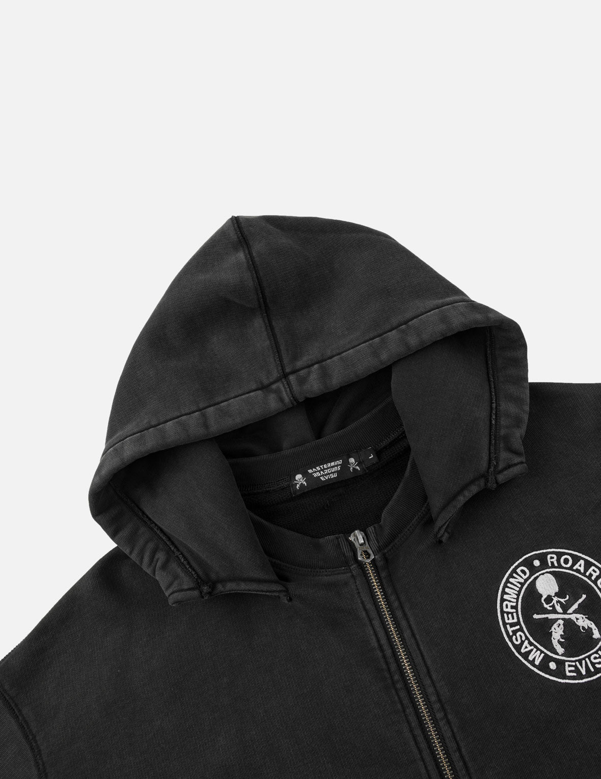 EVISU x mastermind JAPAN x roarguns 雙槍骷髏大M後加帽衛衣