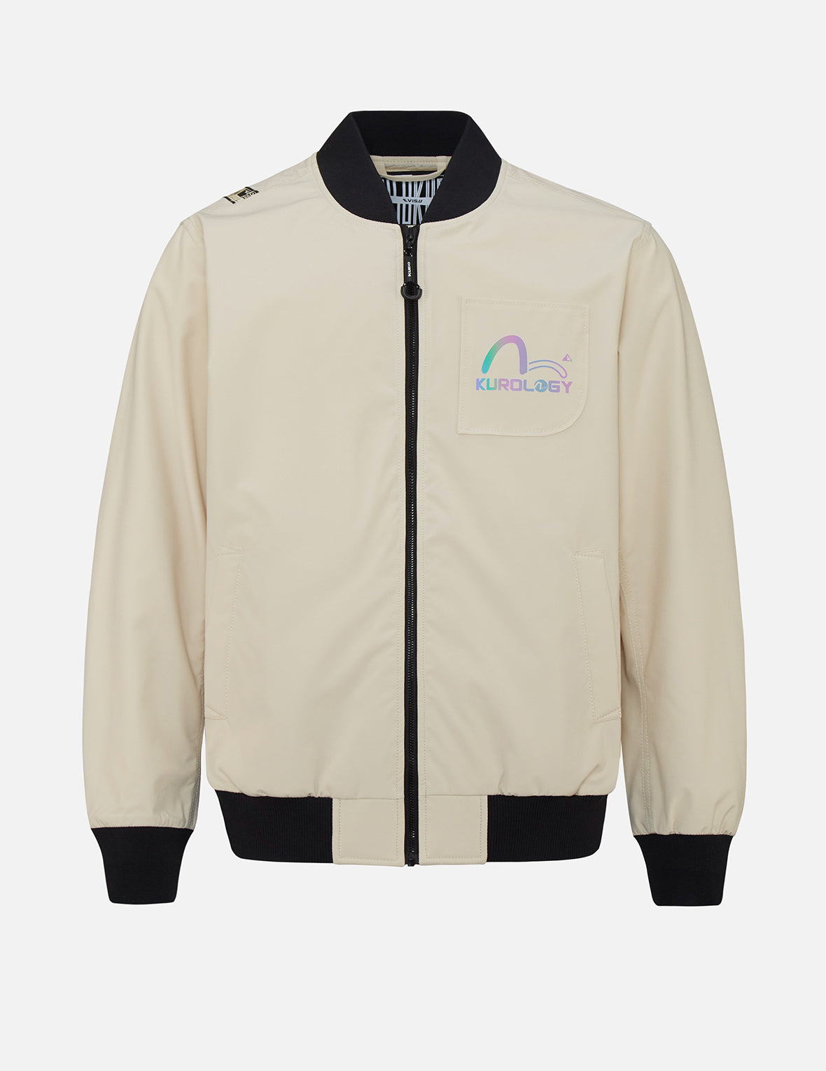 Collage Style Tape Bomber Jacket