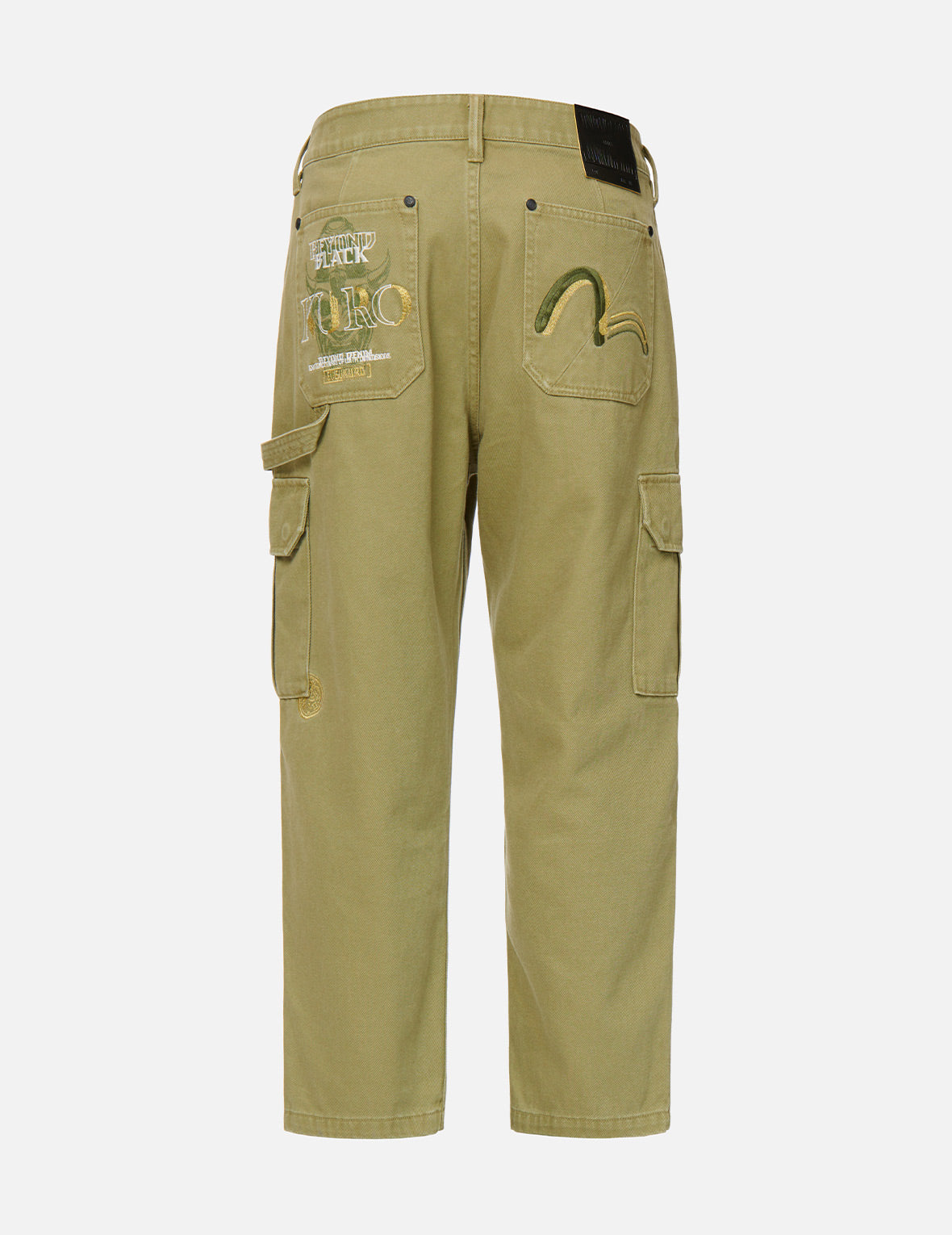 Hannya Skull Print Straight Fit Cargo Pants
