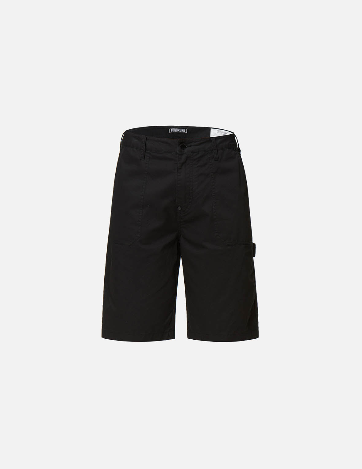 Brush Effect Logo Embroidered Worker Shorts
