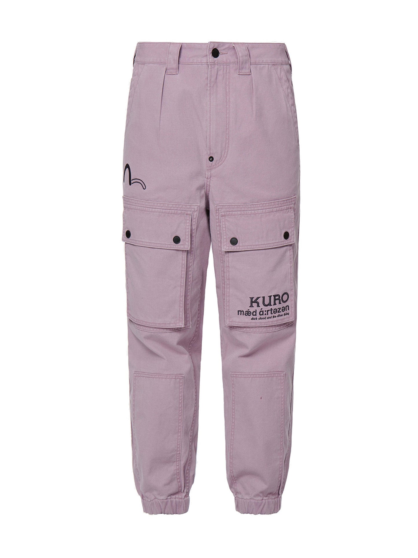 Brocade-pattern Embroidery Cargo Jogger Pants
