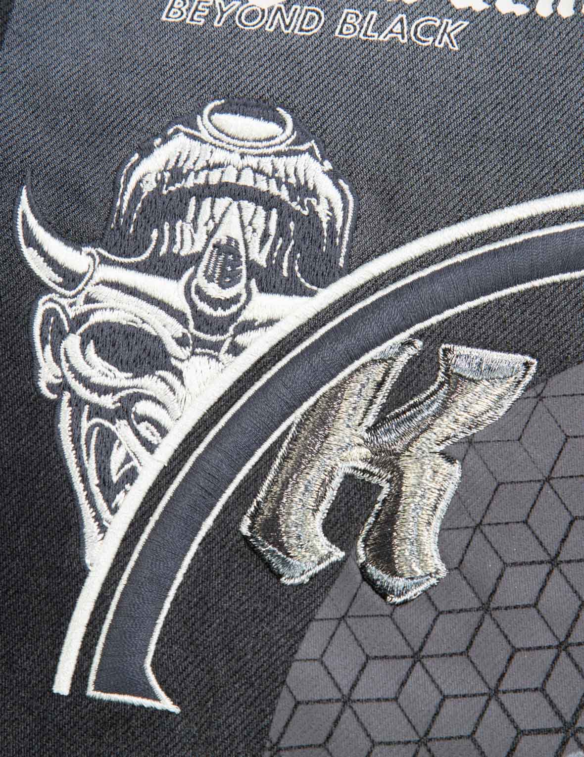 “神奈川衝浪裡”和家花刺繡牛仔襯衫外套