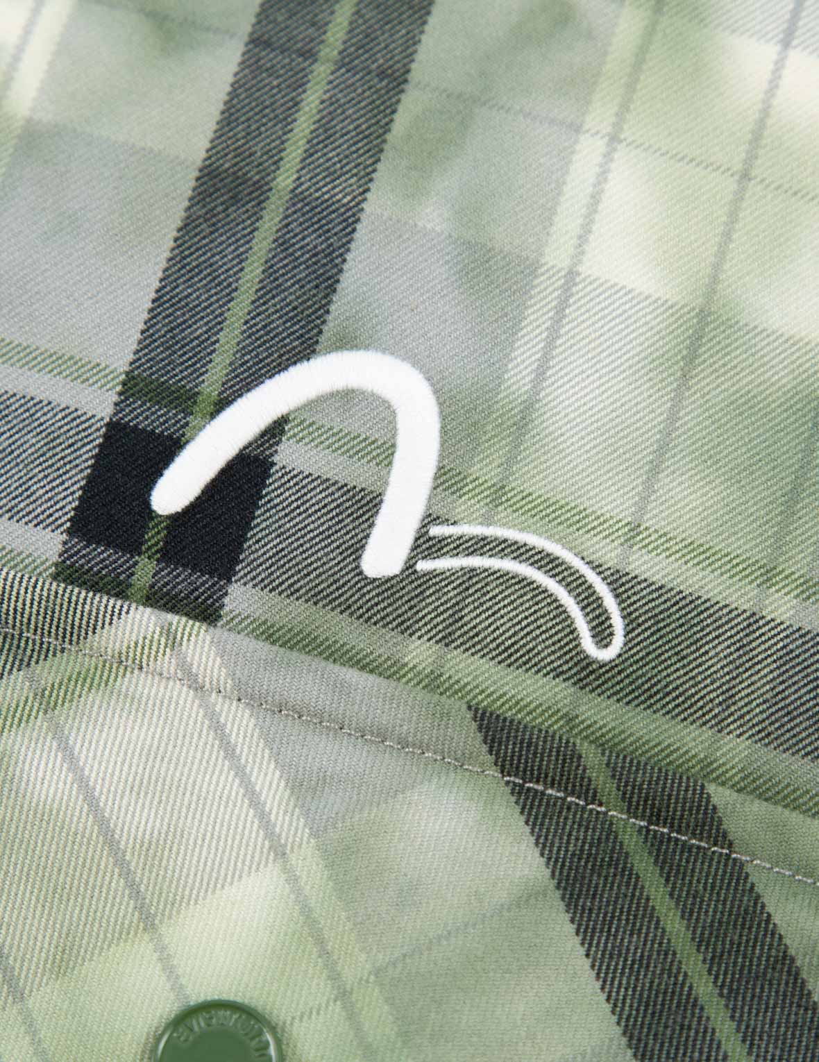 紮染格紋襯衫