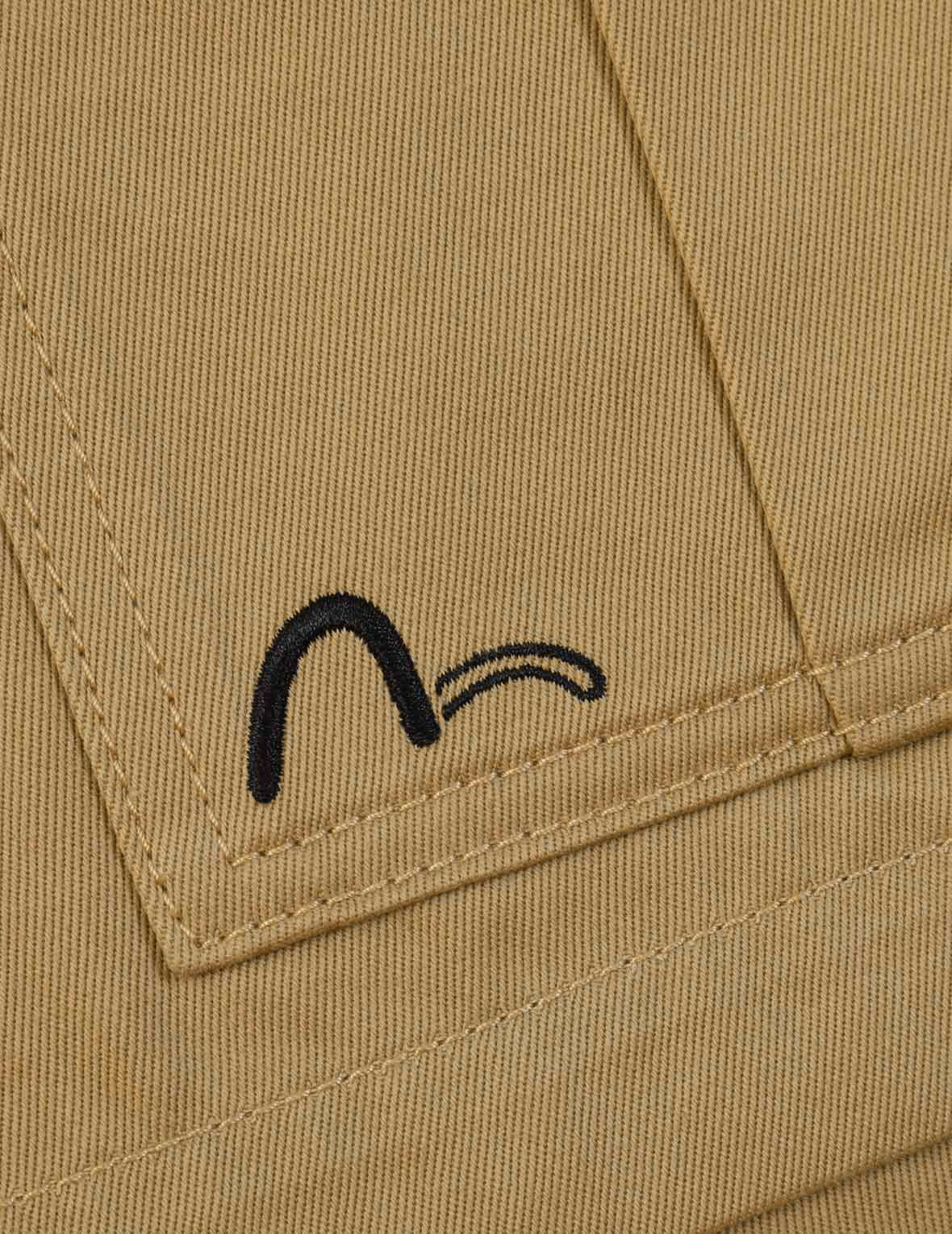 商標標籤貼佈工裝短褲