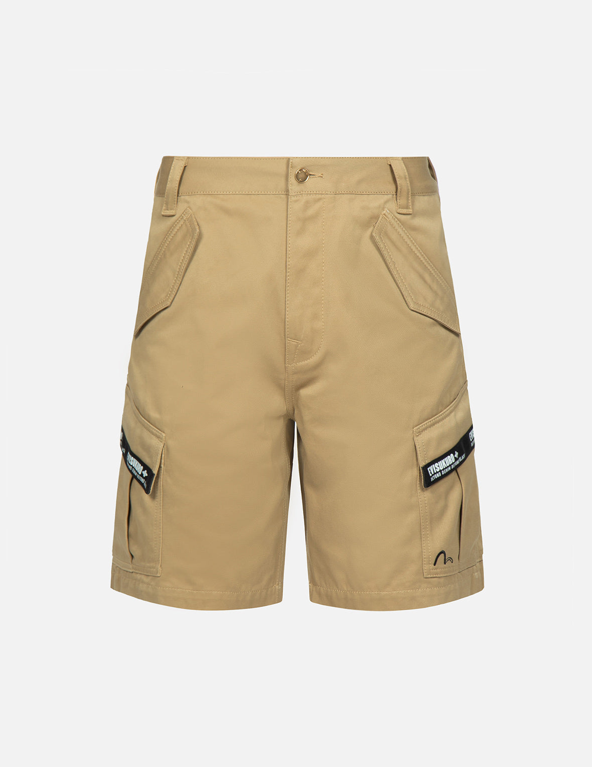 商標標籤貼佈工裝短褲