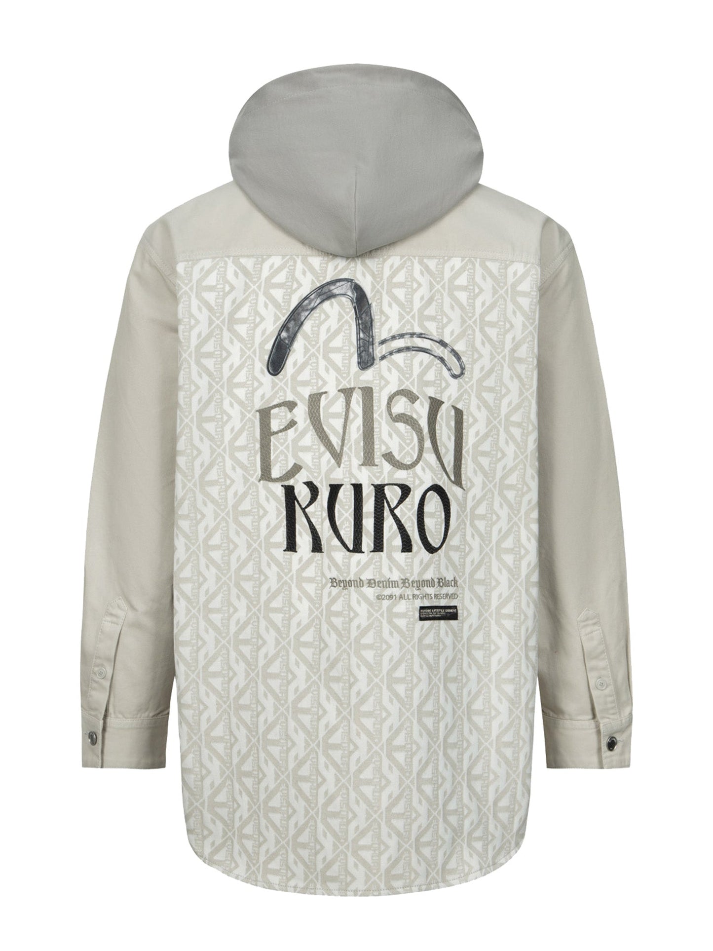 Monogram Panelling Loose Fit Shirt Jacket