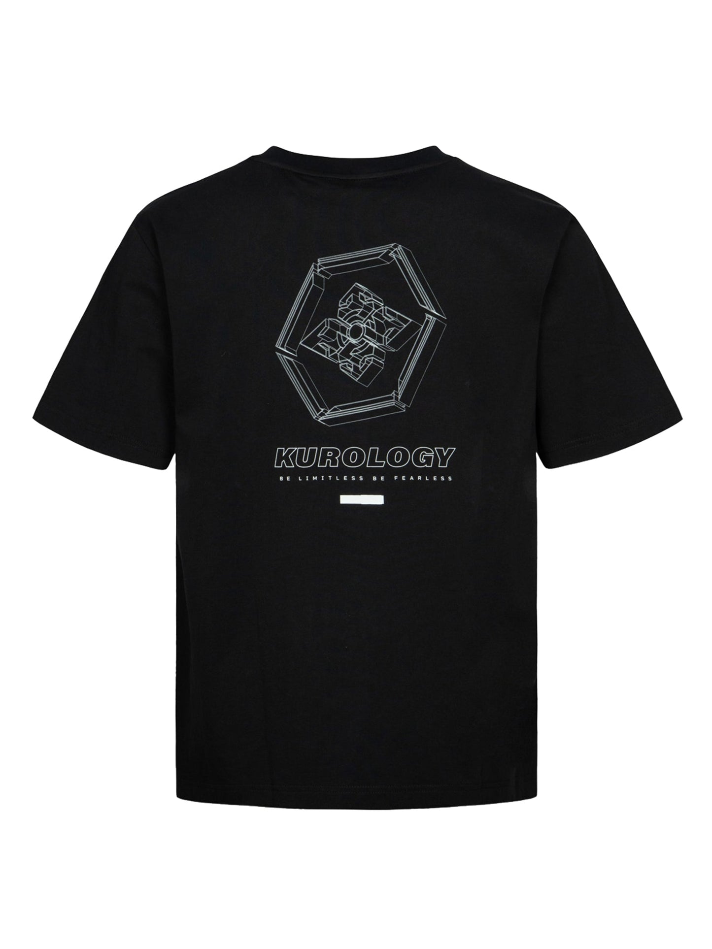 Reflective Strapped and 3D Kamon Print Regular Fit T-Shirt