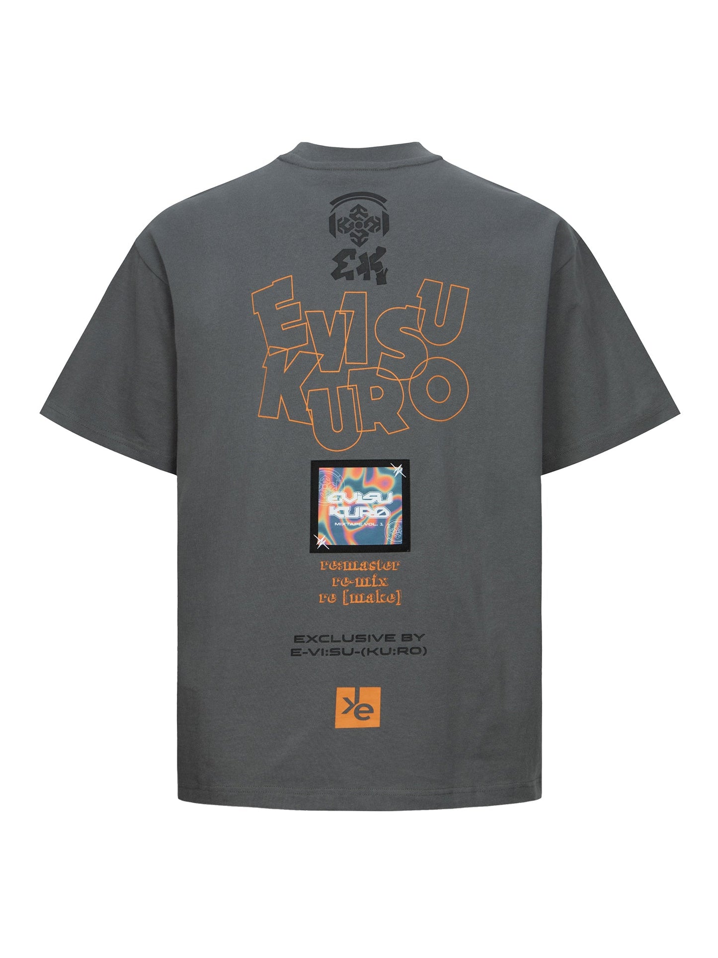 Seagull and Rainbow Gradient Pattern Print Relax Fit T-Shirt