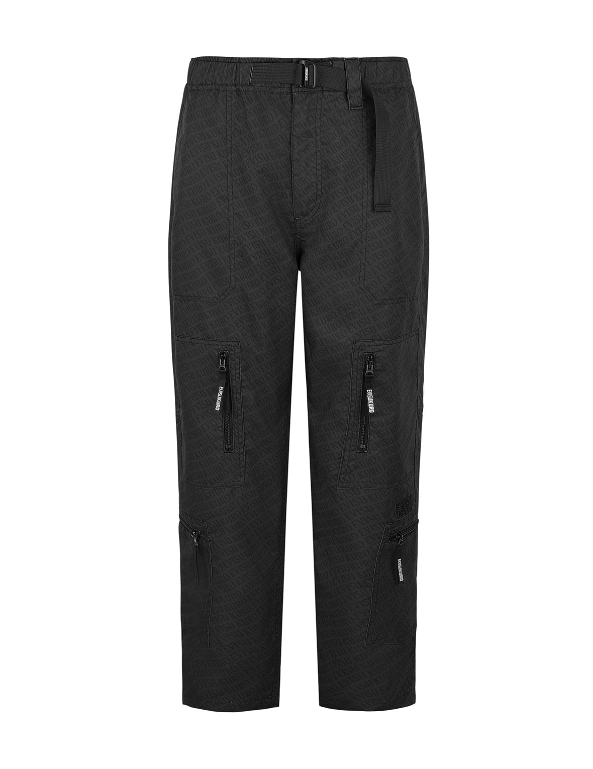 Allover Logo Print Loose Fit Cargo Pants
